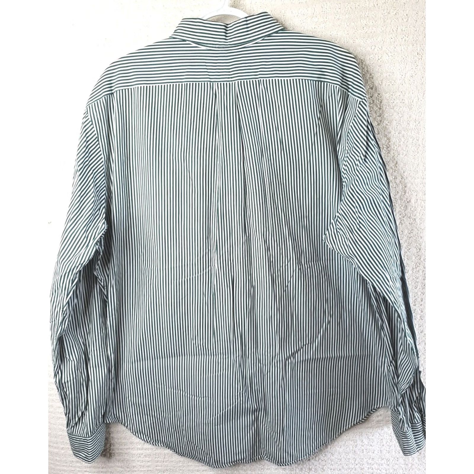 Ralph Lauren Ralph Lauren Custom Fit Shirt Mens XL Green White Stripe Long Sleeve Button-Up Size US XL / EU 56 / 4 - 6 Thumbnail
