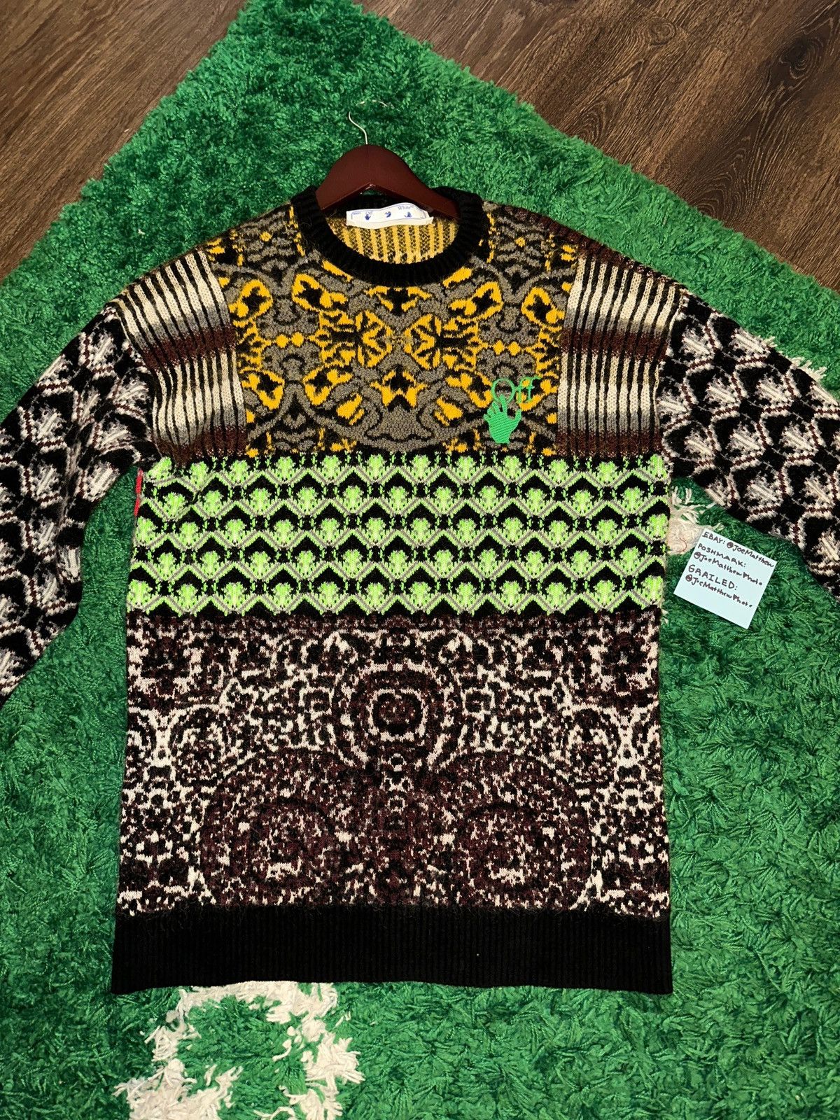 Off-White Off-White Knitwear Sweater Persian Fantasy Size US M / EU 48-50 / 2 - 4 Thumbnail