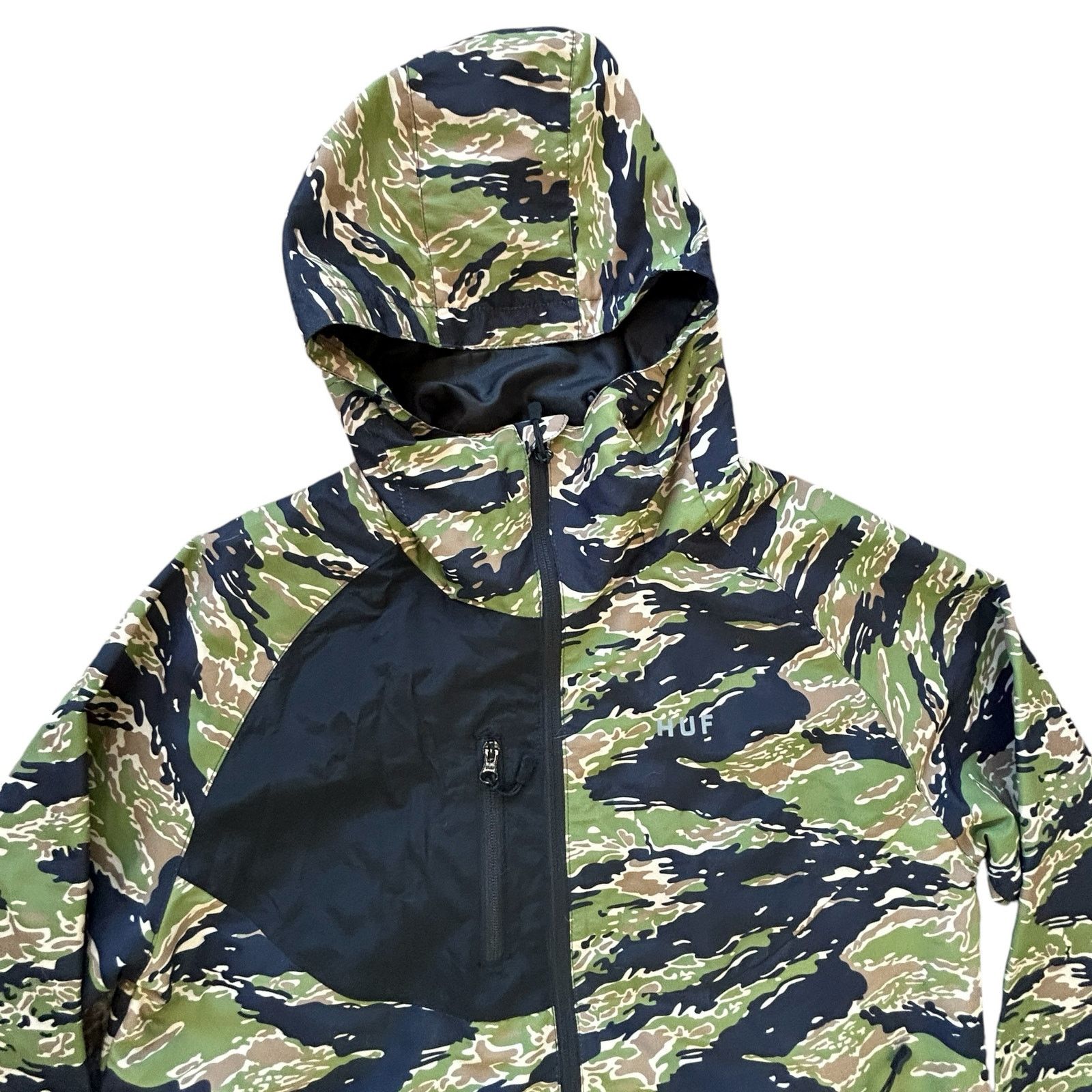 Huf HUF Camo Jacket Windbreaker Mens Med Green Black Streetwear Size US M / EU 48-50 / 2 - 11 Thumbnail
