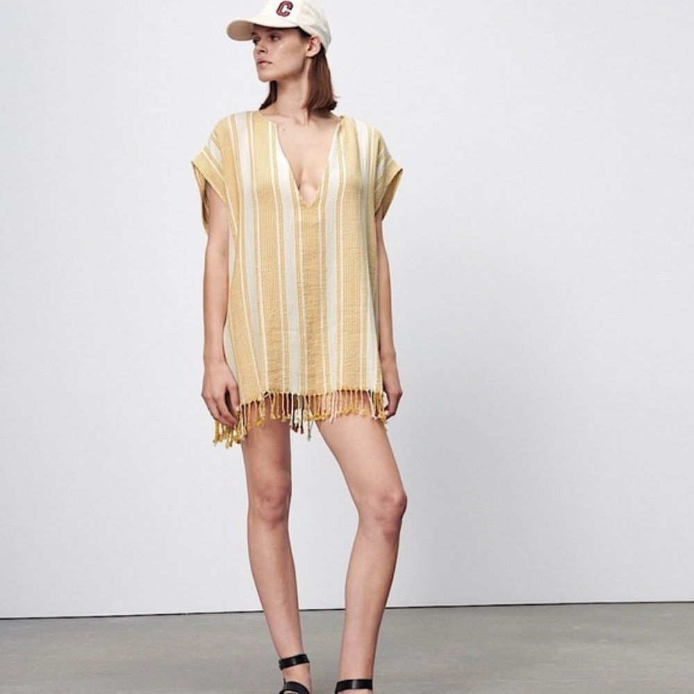 Zara NWT New ZARA Rustic Fringed Kaftan Size M-L Size M / US 6-8 / IT 42-44 - 1 Thumbnail