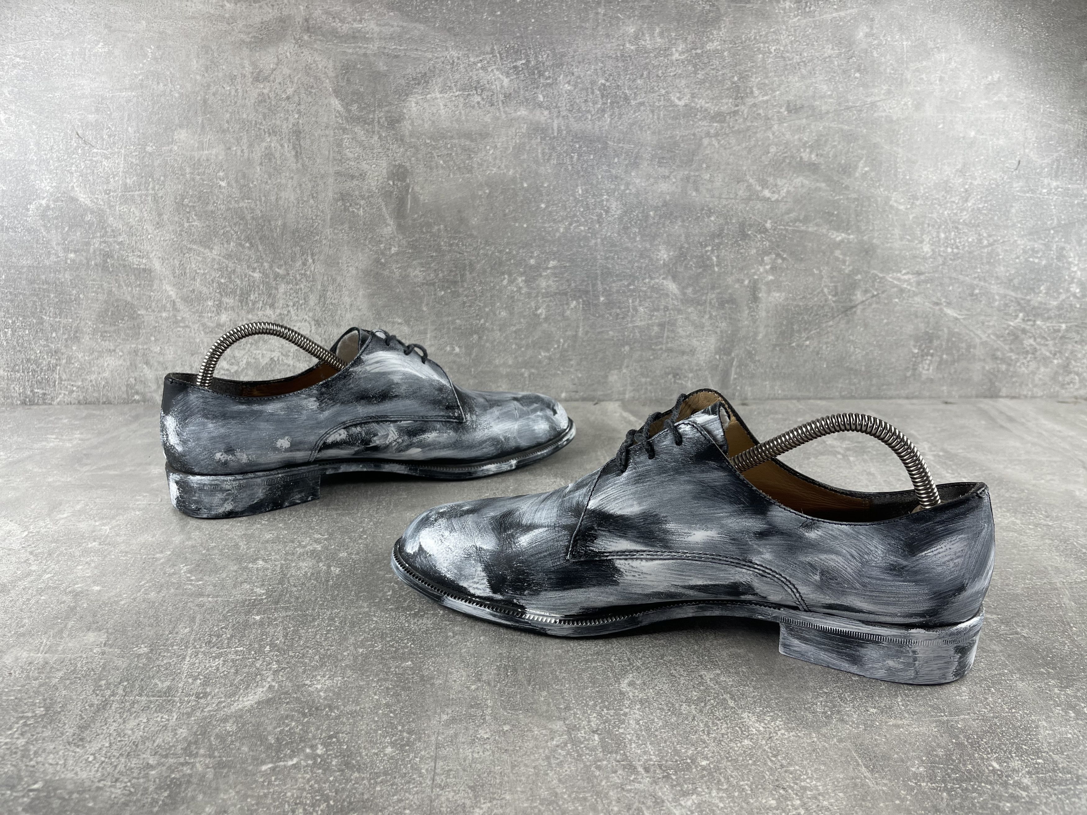 20471120 Avant garde y2k painted maison margiela style leather boots Size US 10 / EU 43 - 5 Thumbnail