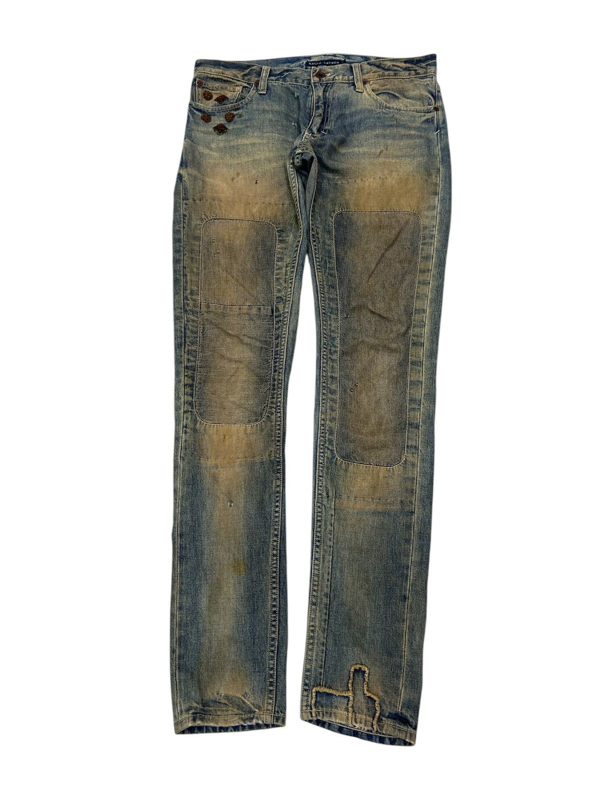 Polo Ralph Lauren × Ralph Lauren × Vintage Vintage Ralph Lauren & Co Vintage Specialist Mud Wash Jeans Size US 33 - 2 Thumbnail