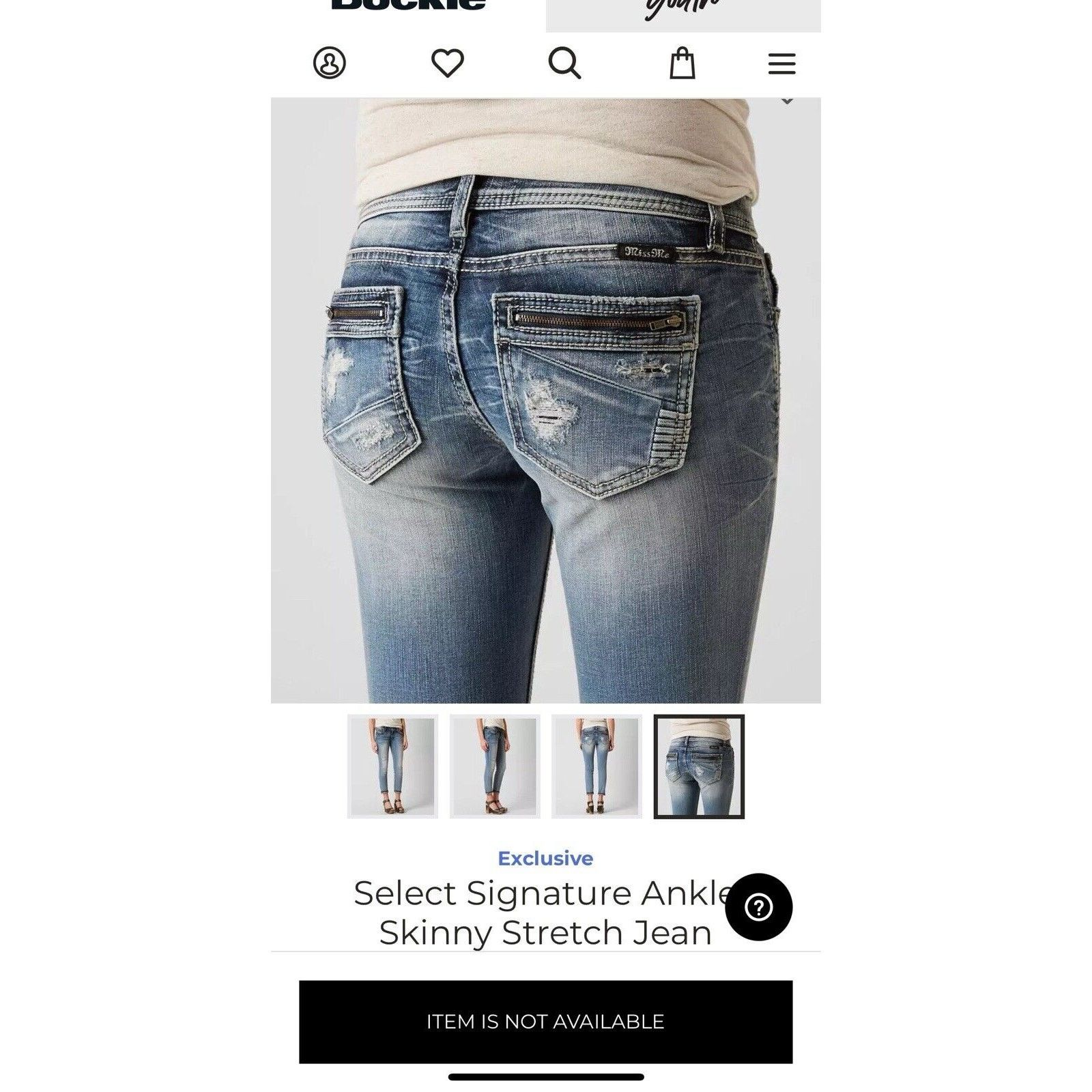 Miss Me Miss Me Ankle Skinny Low Rise Jeans Distressed Sz 27 Size 27" / US 4 / IT 40 - 19 Thumbnail