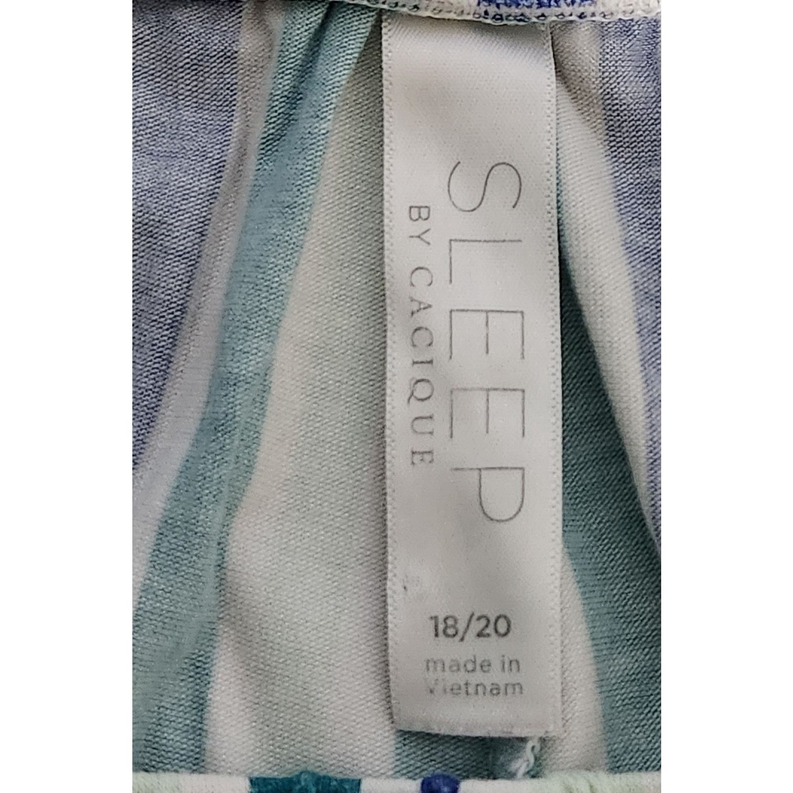 Other Sleep By Cacique Blue Green Striped Pull On Shorts 18 20 Size 40" / US 18 - 4 Thumbnail