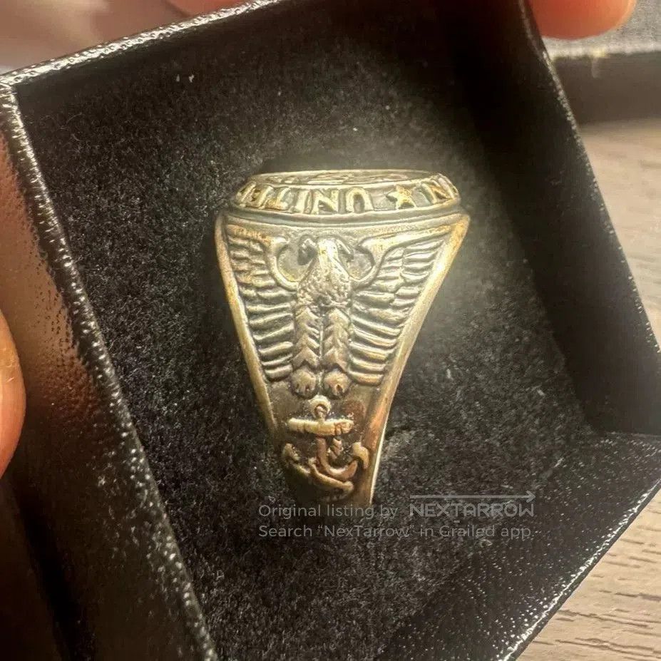 Freewheelers Vintage US Navy Silver Ring Replica. Size ONE SIZE - 5 Thumbnail