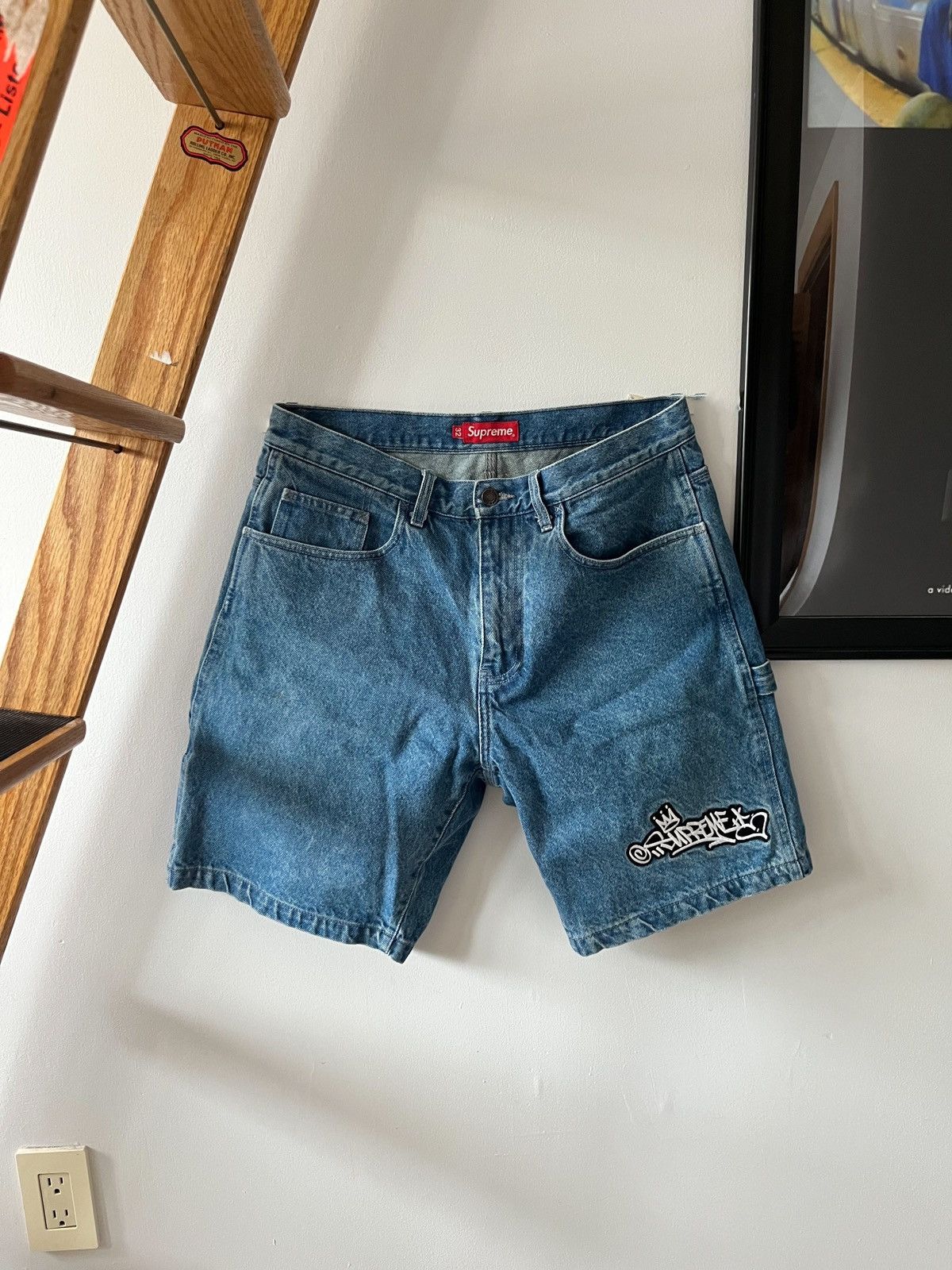 Supreme Supreme SS21 Handstyle Denim Painter Short | Grailed