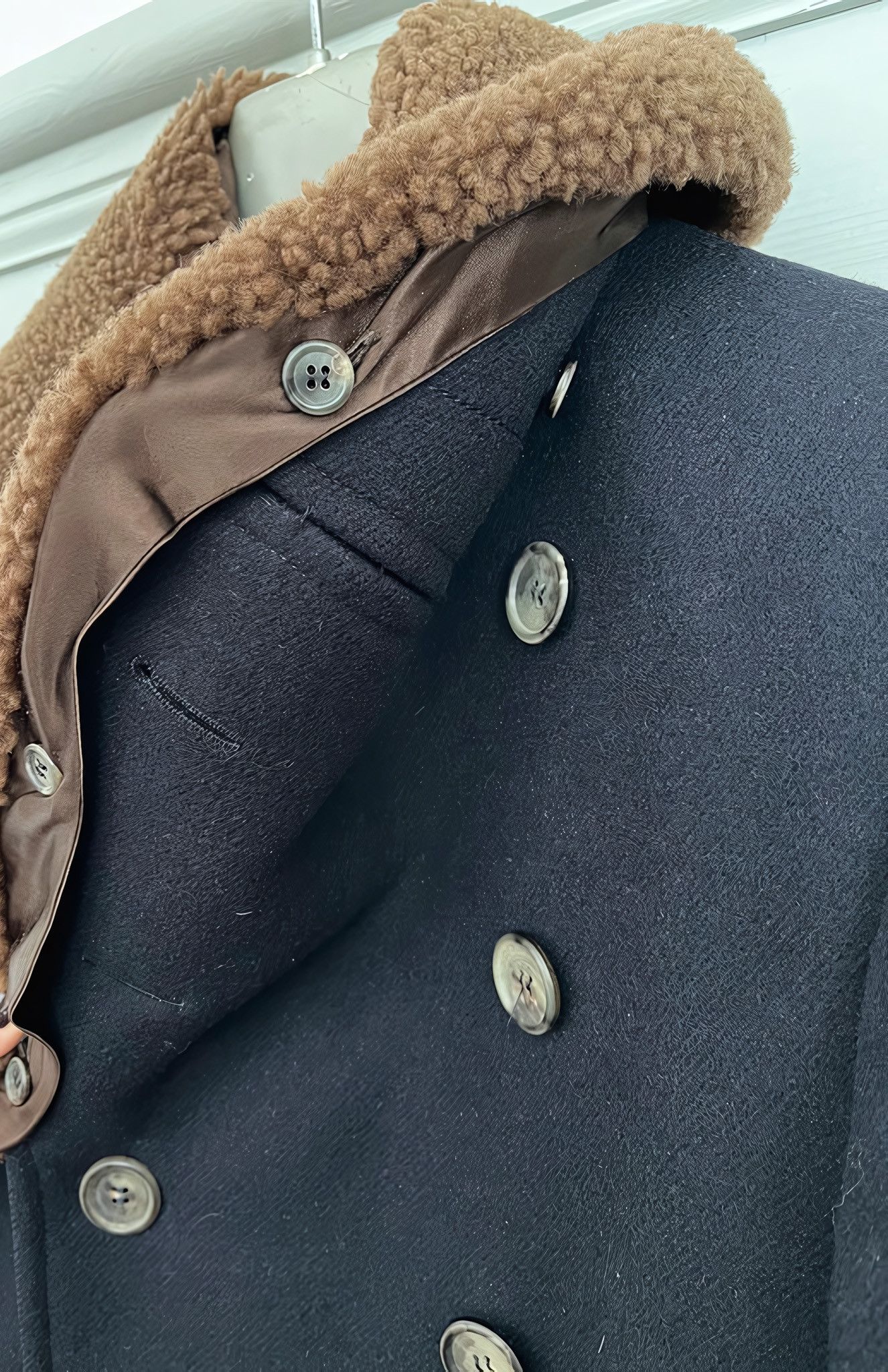 Alexander McQueen SHEEP FUR SHEARLING PEACOAT Size US M / EU 48-50 / 2 - 6 Thumbnail