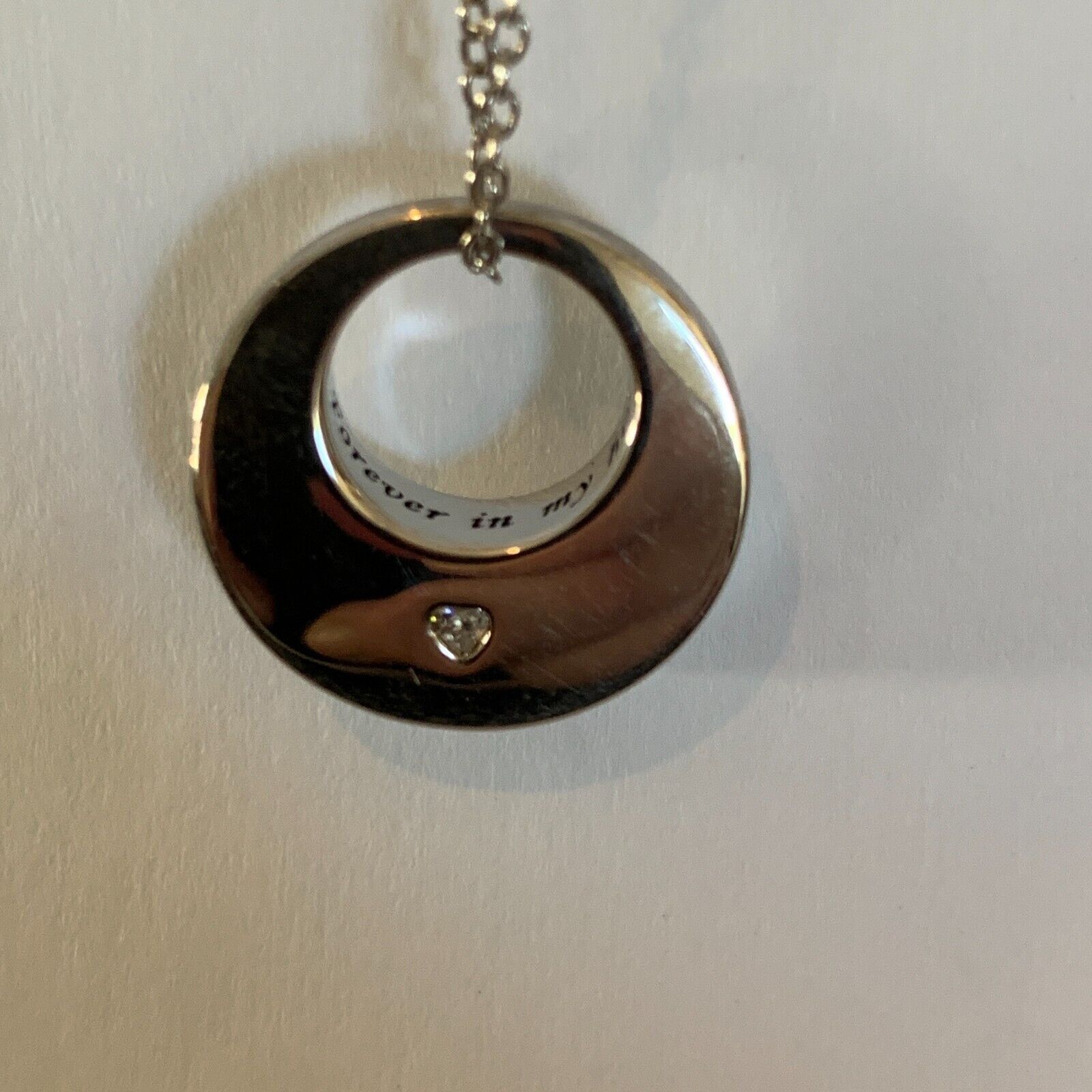 Designer Eternity Memorial Heart Diamond Cremation Urn Necklace for A Size ONE SIZE - 5 Thumbnail