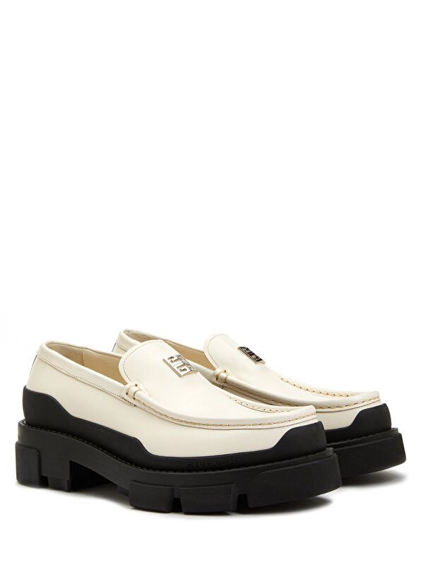 Givenchy o1srvl11e0824 Leather Loafer in Ivory Size US 8 / IT 38 - 3 Thumbnail