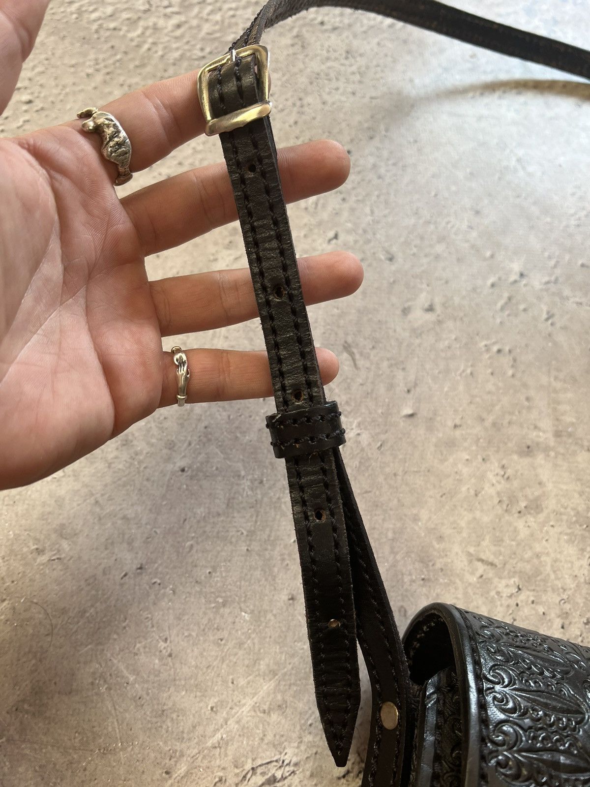 Japanese Brand VINTAGE Y2K LEATHER LGB STYLE KMRII LEATHER BAG Size ONE SIZE - 8 Thumbnail