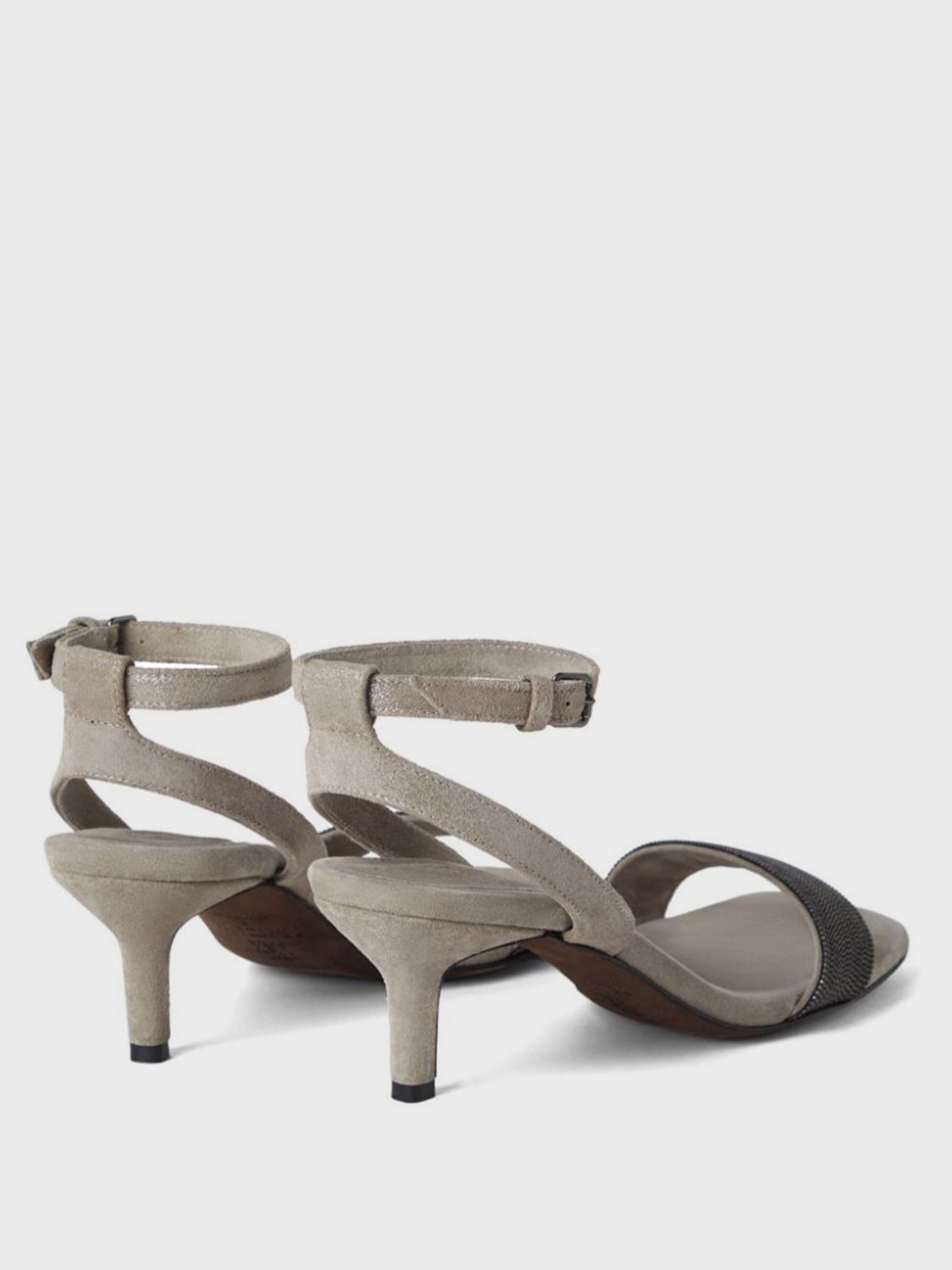 Brunello Cucinelli o1w1db10825 Pair Of Sandals With Heels in Medium Brown Size US 5 / IT 35 - 4 Thumbnail