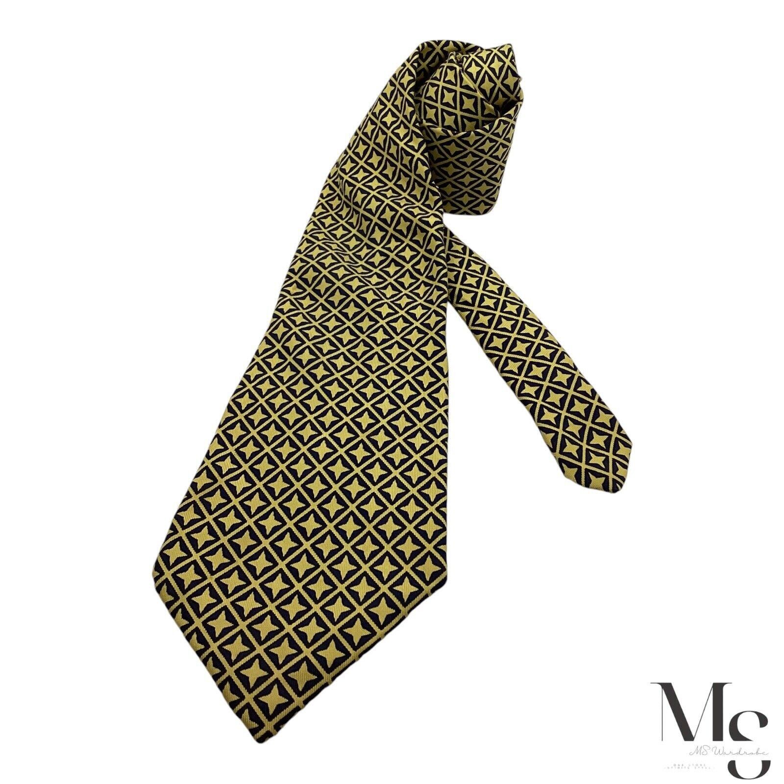 Other MACMILLAN 7 Folds XL Yellow Geometric Silk Tie W: 4" EX COND Size ONE SIZE - 1 Thumbnail