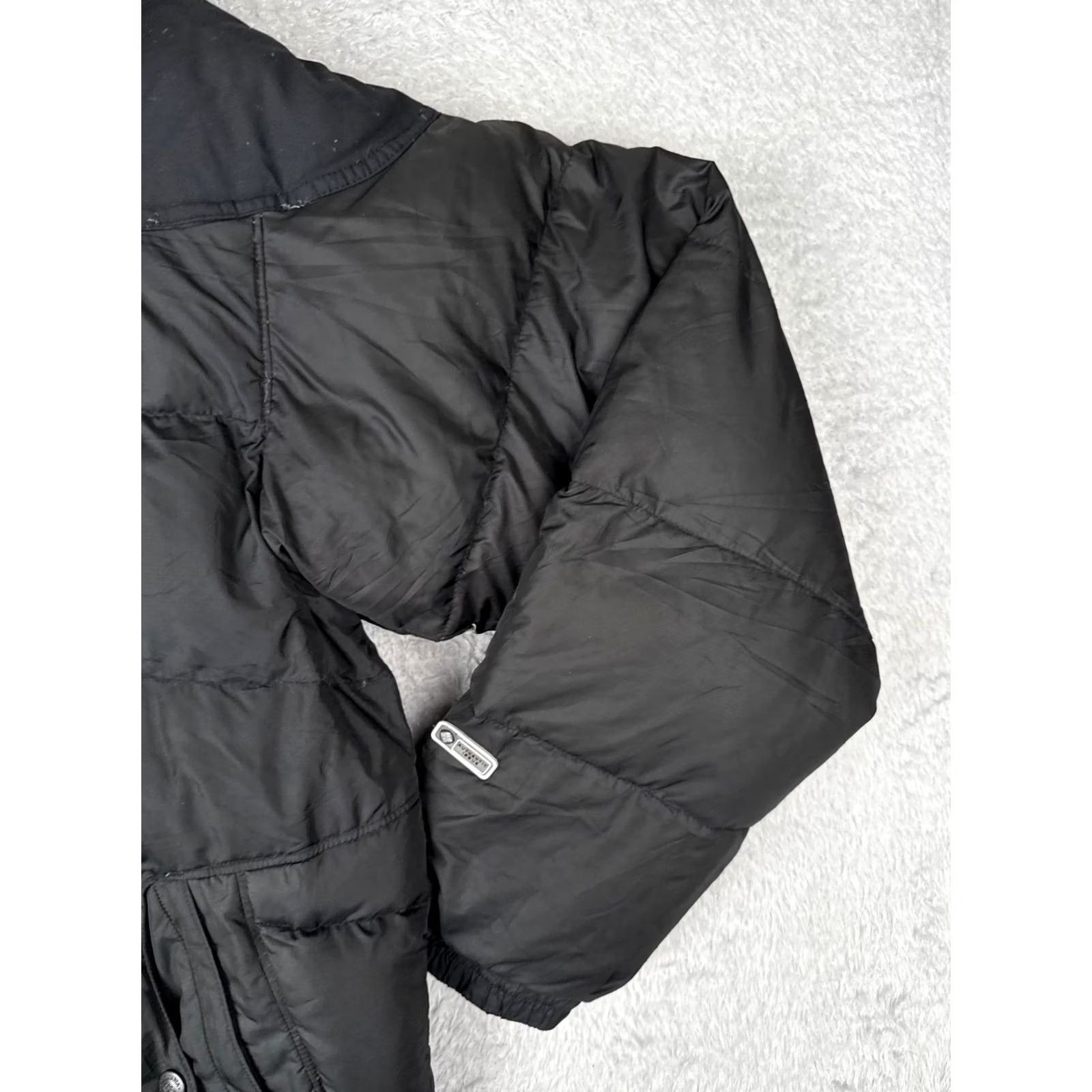 Vintage Columbia Jacket Mens Large Black Hooded Puffer Full Zip Down Hiking Warm Size US L / EU 52-54 / 3 - 2 Thumbnail