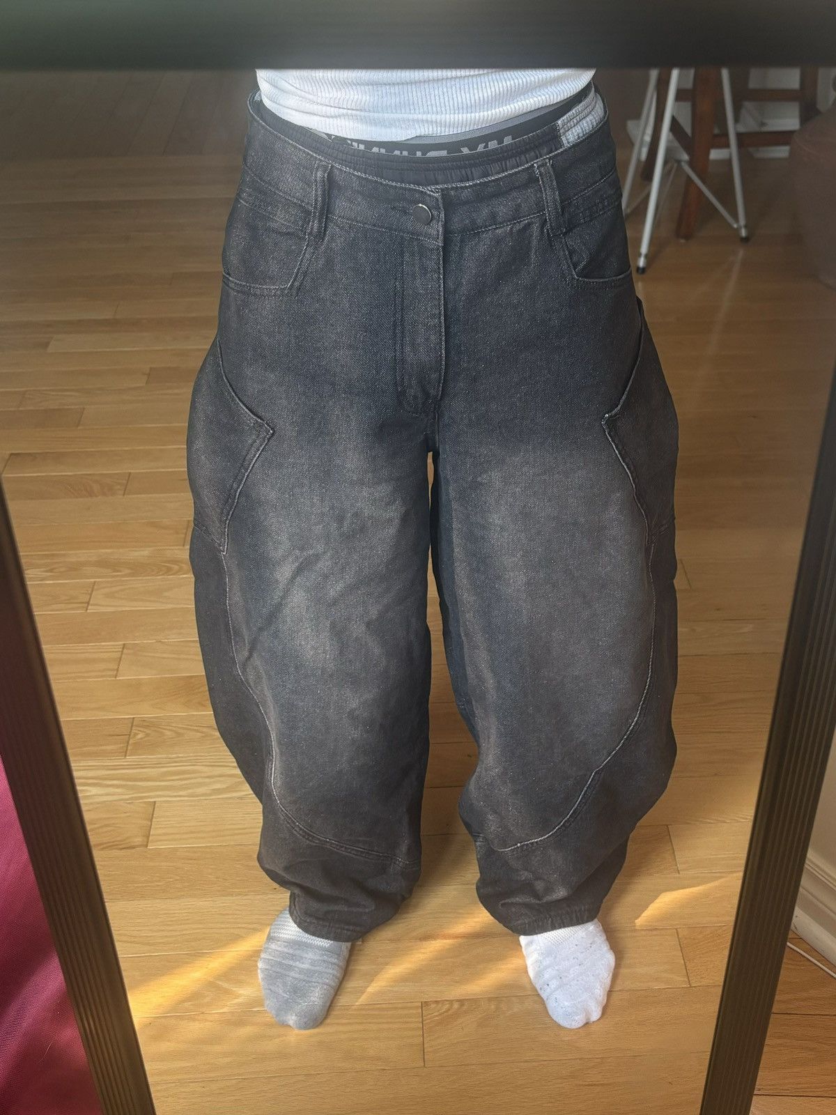 Other Black wide-leg denim Size US 31 - 1 Thumbnail