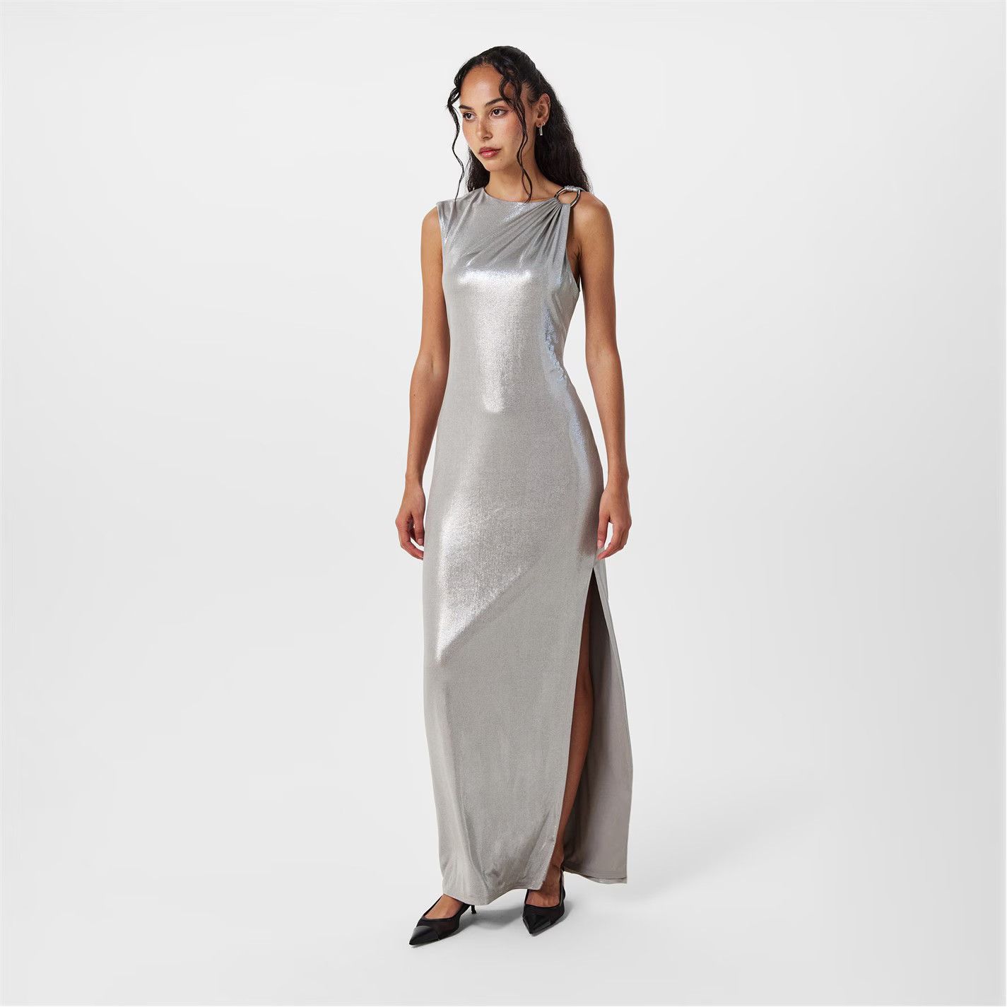 Lauren Ralph Lauren o1g2r1mq0825 Keilly Gown in Silver Size XS / US 0-2 / IT 36-38 - 6 Thumbnail