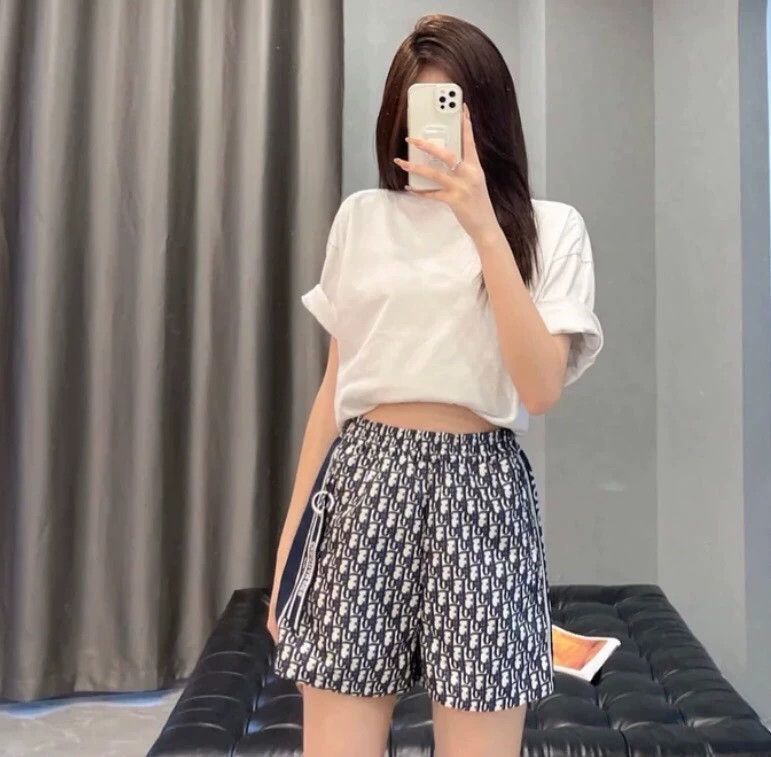 Dior Dior SizeS Color-matched logo jacquad full-print casual sho Size 25" / US 0 / IT 36 - 8 Thumbnail