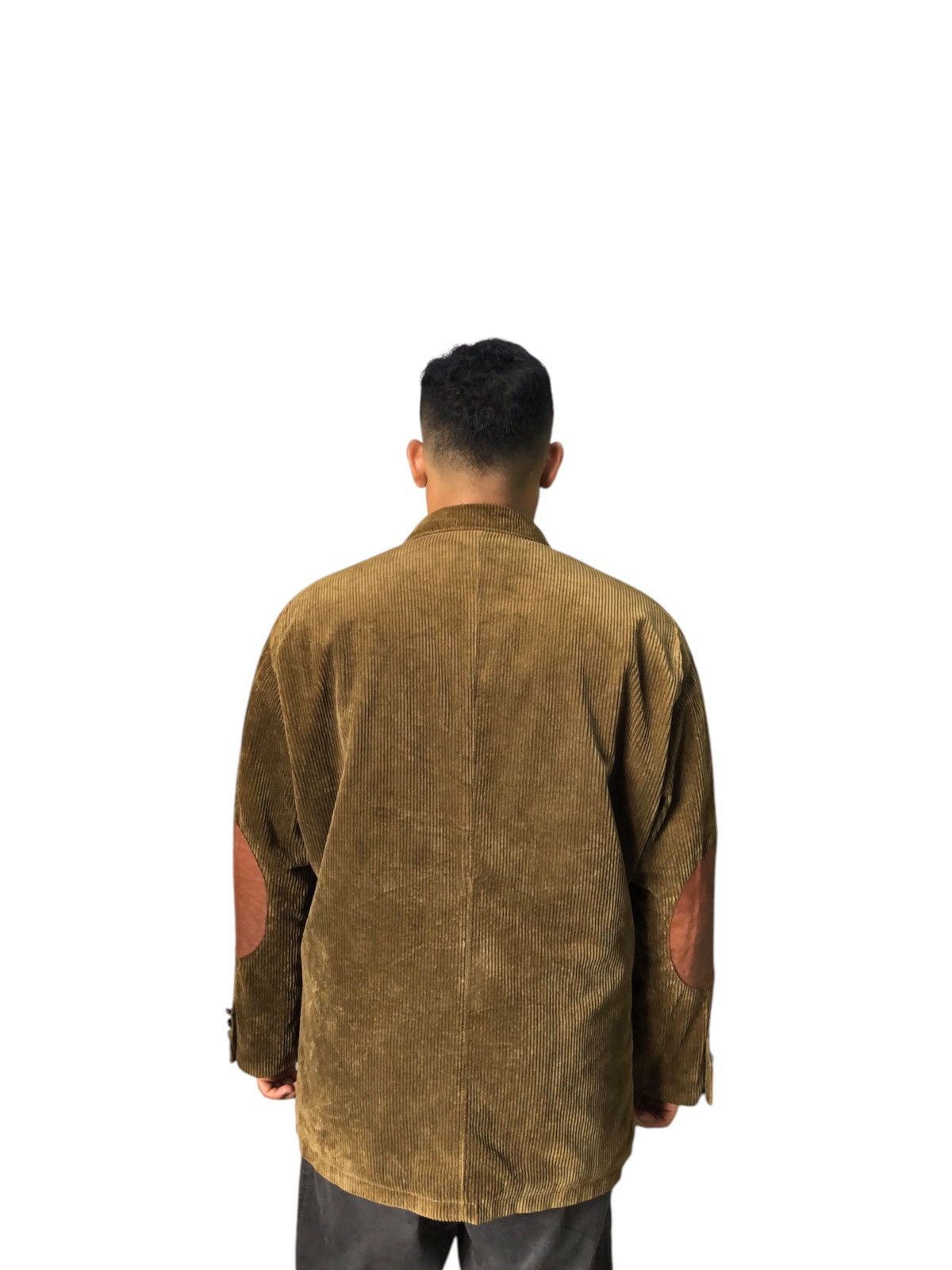 Faconnable Vtg 90s Faconnable Corduroy Leather Elbow Jacket Blazer Size US L / EU 52-54 / 3 - 21 Thumbnail