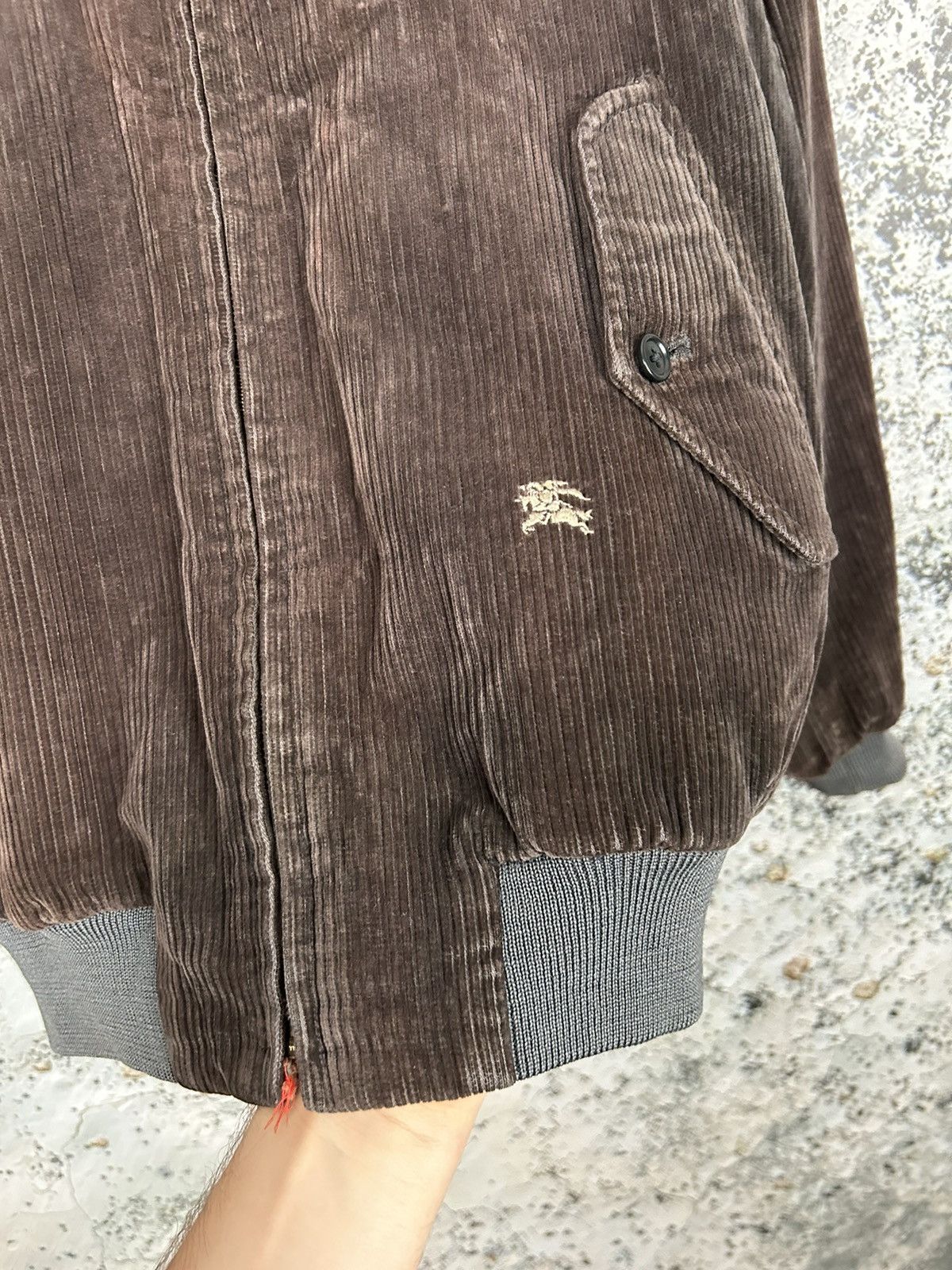 Burberry Vintage Burberrys 90s Corduroy Brown Bomber Jacket Rare Size US M / EU 48-50 / 2 - 5 Thumbnail