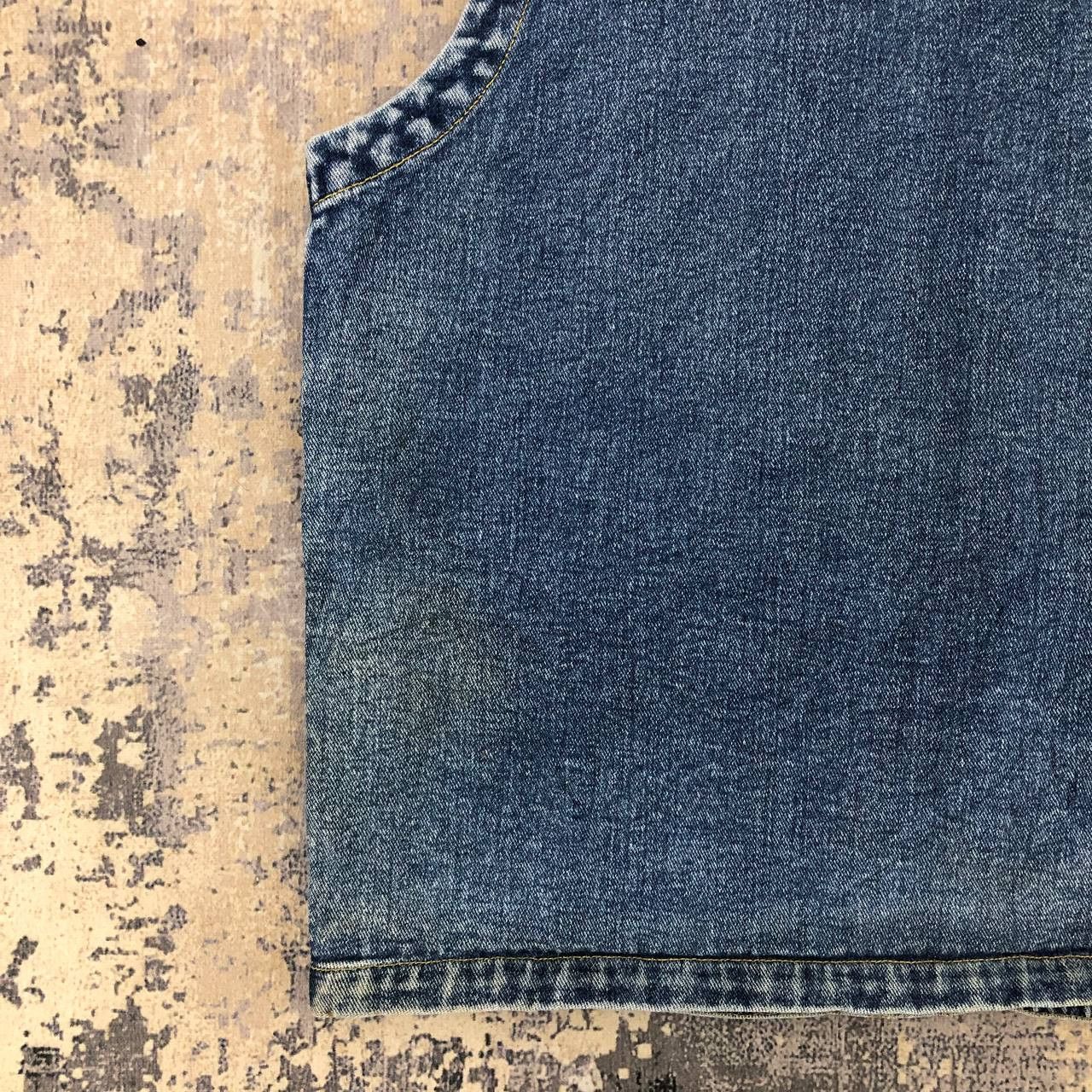 Japanese Brand × Vintage Y548 VTG DISTRESSED FUJI MARK DENIM VESTS Size US M / EU 48-50 / 2 - 7 Thumbnail