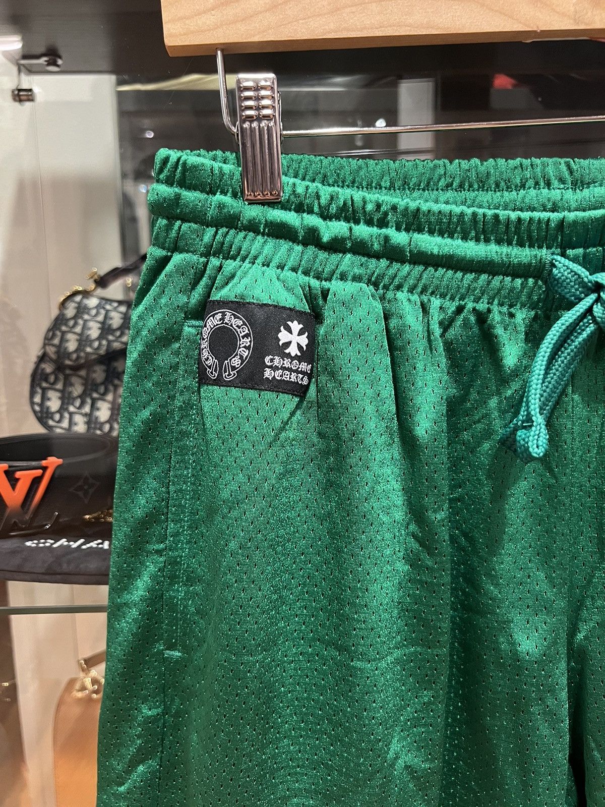 Chrome Hearts Chrome Hearts Varsity Mesh Shorts Green | Grailed