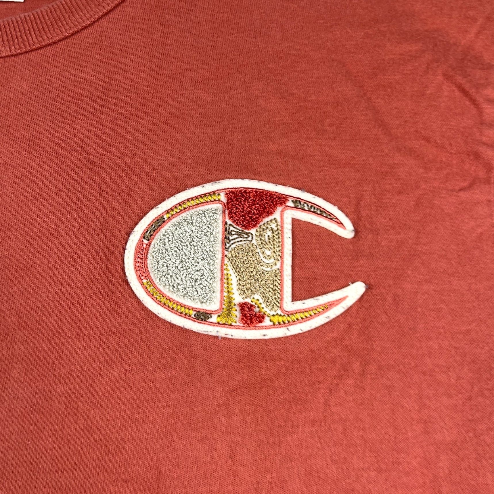Champion Champion T Shirt 2X Brick Red Textured Patch Logo Casual Mens Shirt Size US XXL / EU 58 / 5 - 3 Thumbnail
