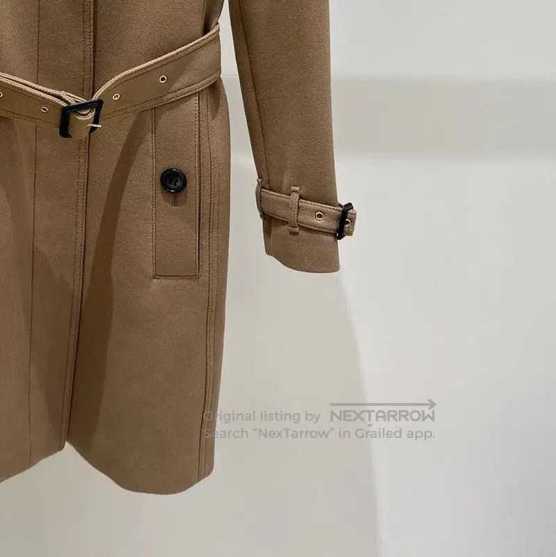 Burberry Burberry Khaki Wool Double-Breasted Long Coat. Size S / US 4 / IT 40 - 3 Thumbnail