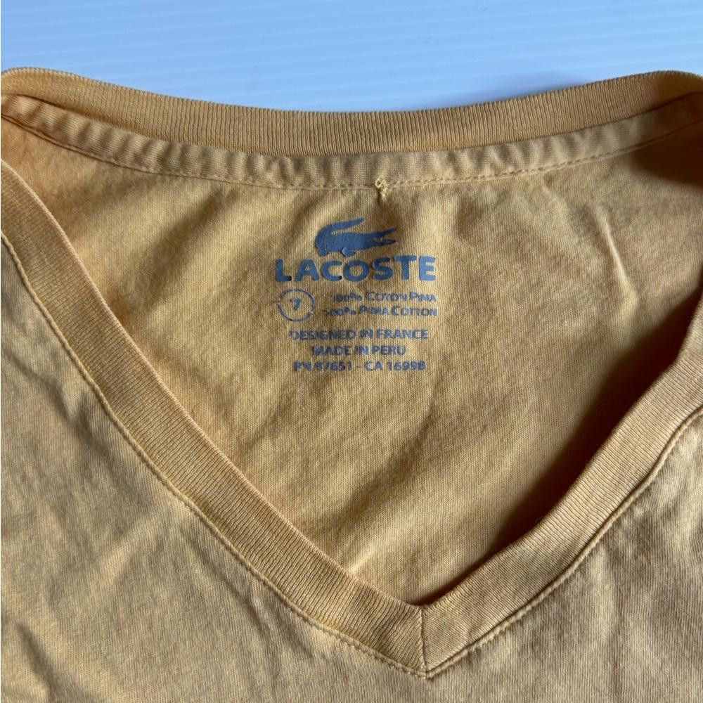 Lacoste Lacoste V-Neck T-Shirt Size US XXL / EU 58 / 5 - 4 Thumbnail
