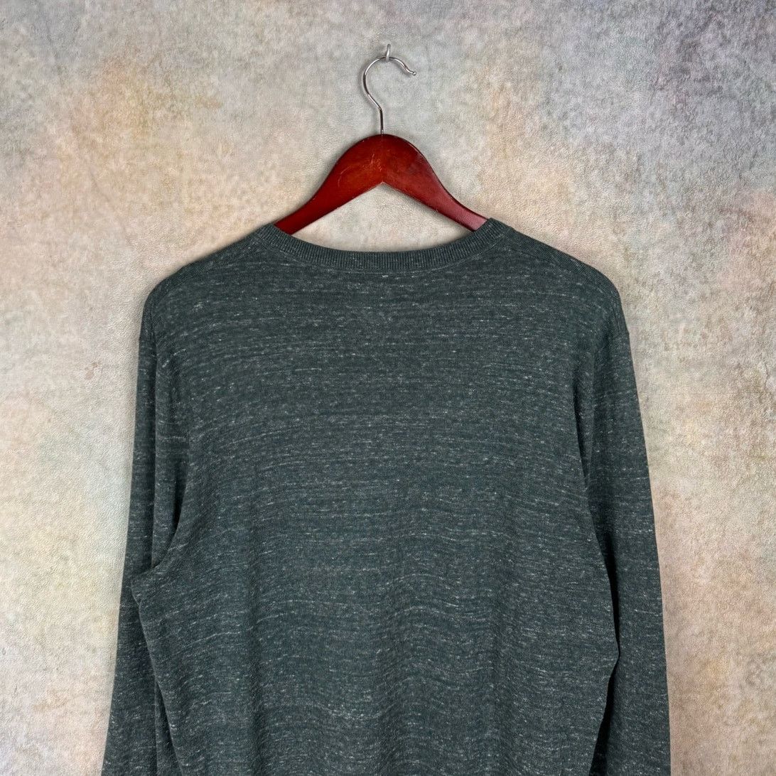 Gap × Vintage 2000s Gap V Neck Knit Sweater Mens Sz M Dark Gray Pullover Size US M / EU 48-50 / 2 - 8 Thumbnail