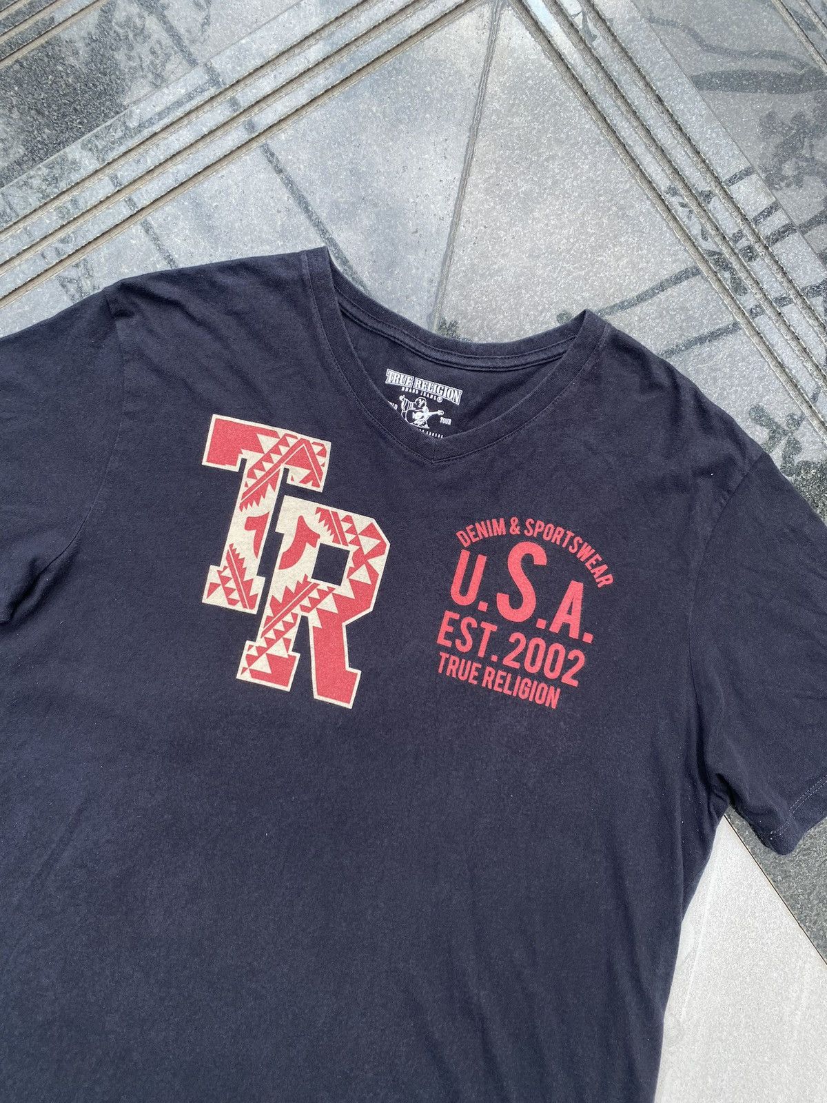 True Religion × Vintage 90’s TRUE RELIGION RARE LOGO RETRO Y2K TEE TSHIRT Size US L / EU 52-54 / 3 - 2 Thumbnail