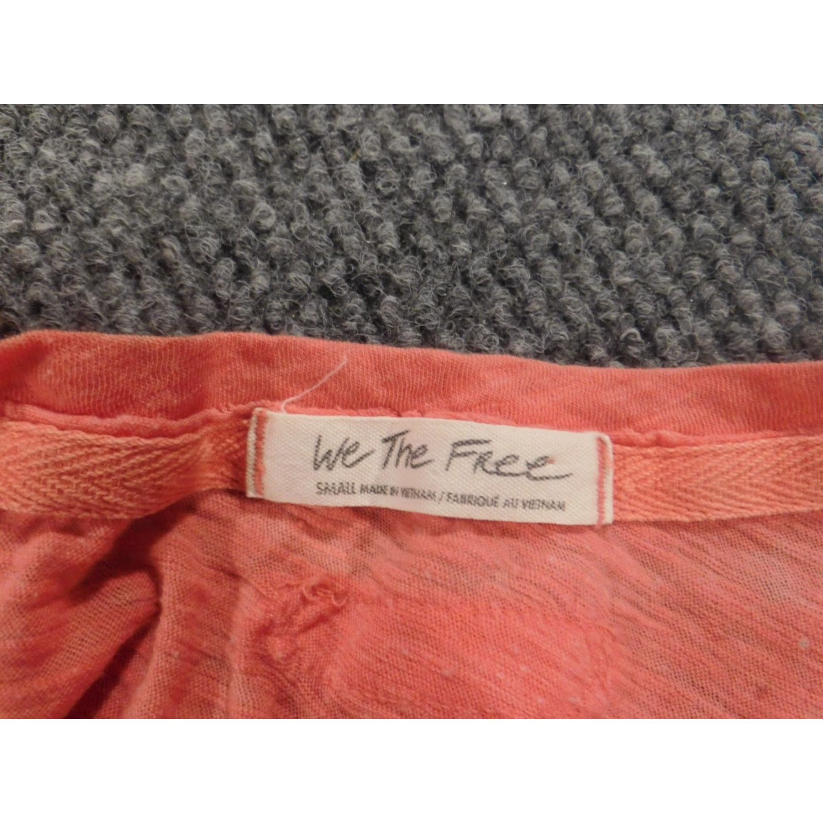 Vintage VINTAGE We the Free Womens Blouse XS Pink Stretch Top Long Sleeve V-Neck Casual Sleeve Cotton Polyester Regular Basic Womens Size XS / US 0-2 / IT 36-38 - 4 Thumbnail