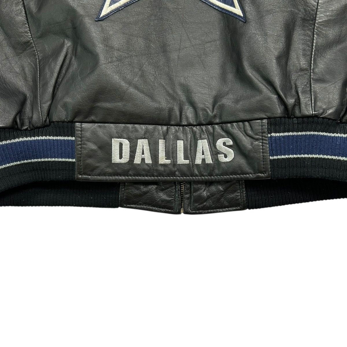 NFL VTG 90s NFL DALLAS COWBOYS CARL BANKS G-III LEATHER JACKET Size US L / EU 52-54 / 3 - 5 Thumbnail