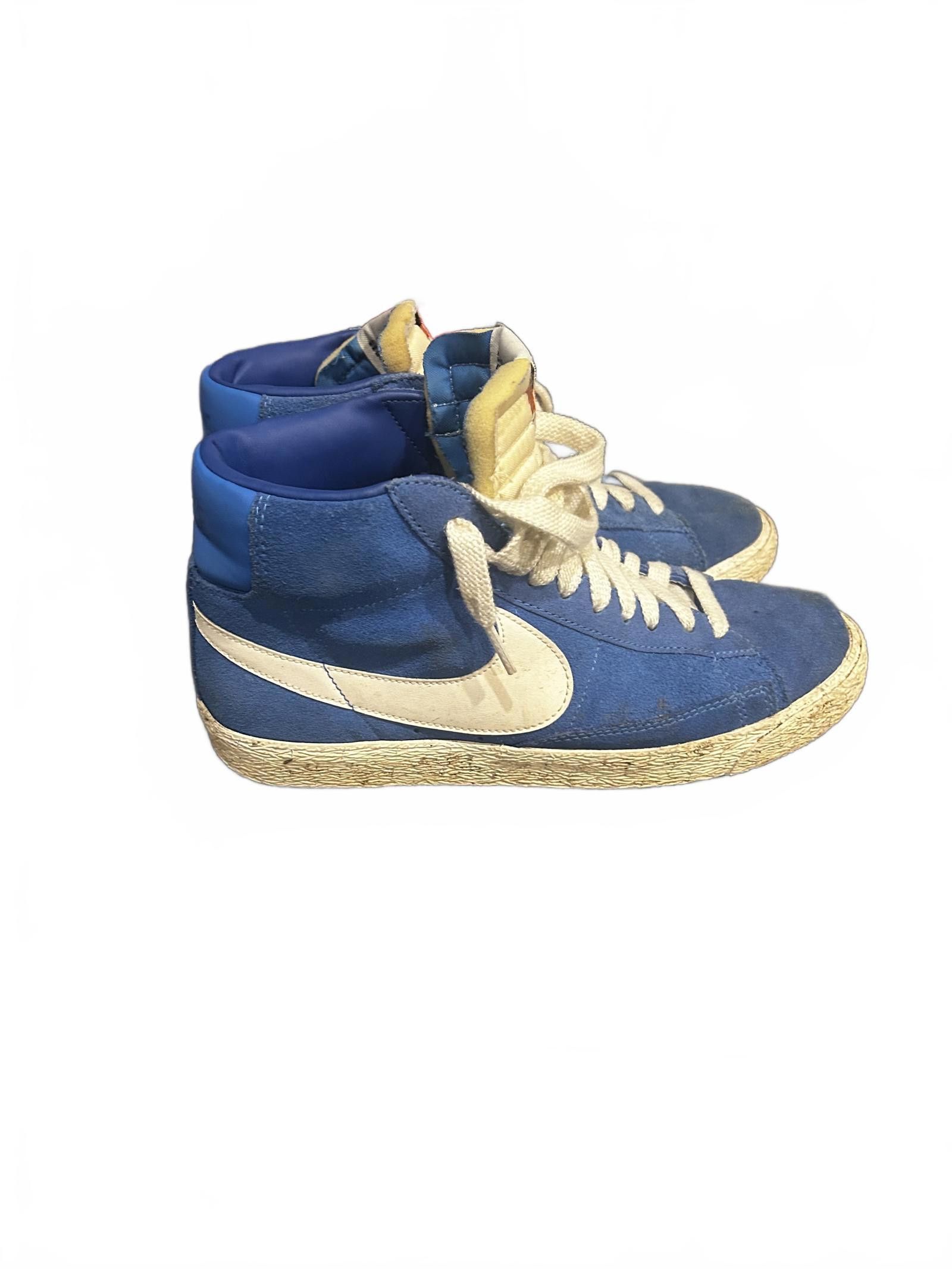 Nike Vintage Nike Blazer High-Top Sneakers - Blue & Cream Size US 7 / EU 40 - 4 Thumbnail
