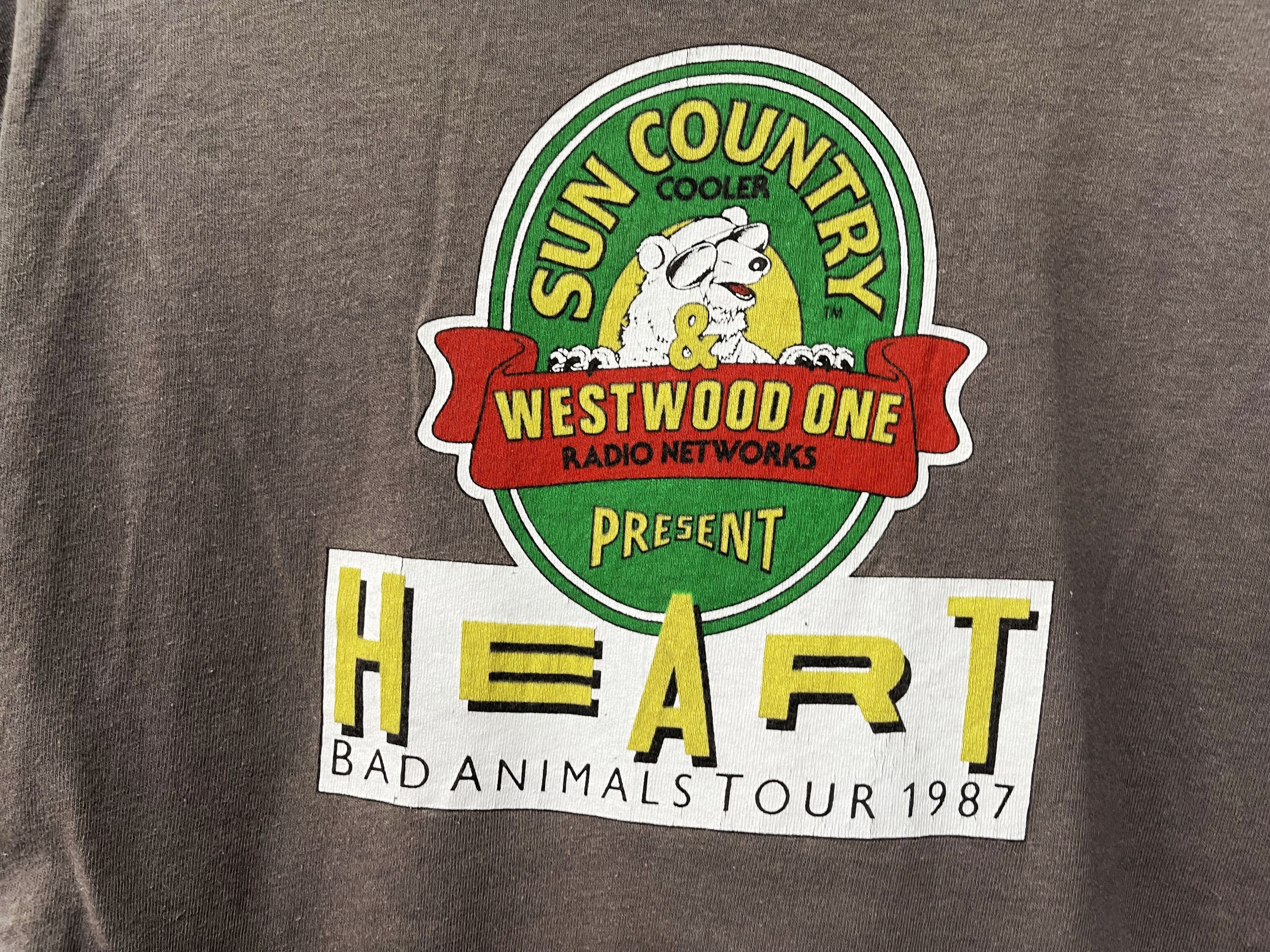 Band Tees × Vintage Vintage 80s Heart Shirt / 1987 Bad Animals Tour Size US L / EU 52-54 / 3 - 4 Thumbnail