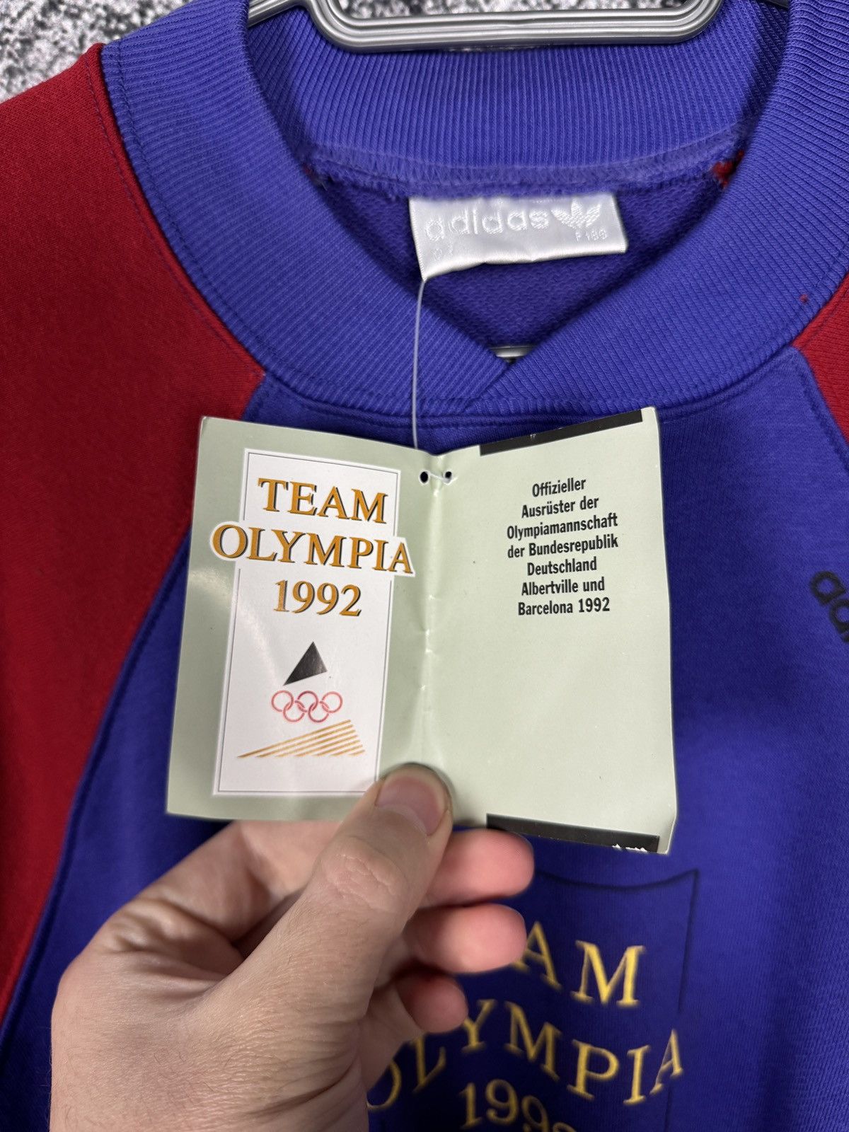 USA Olympics Rare Adidas Olympia 1992 Barcelona Vintage 90s Olympic Games Size US L / EU 52-54 / 3 - 7 Thumbnail