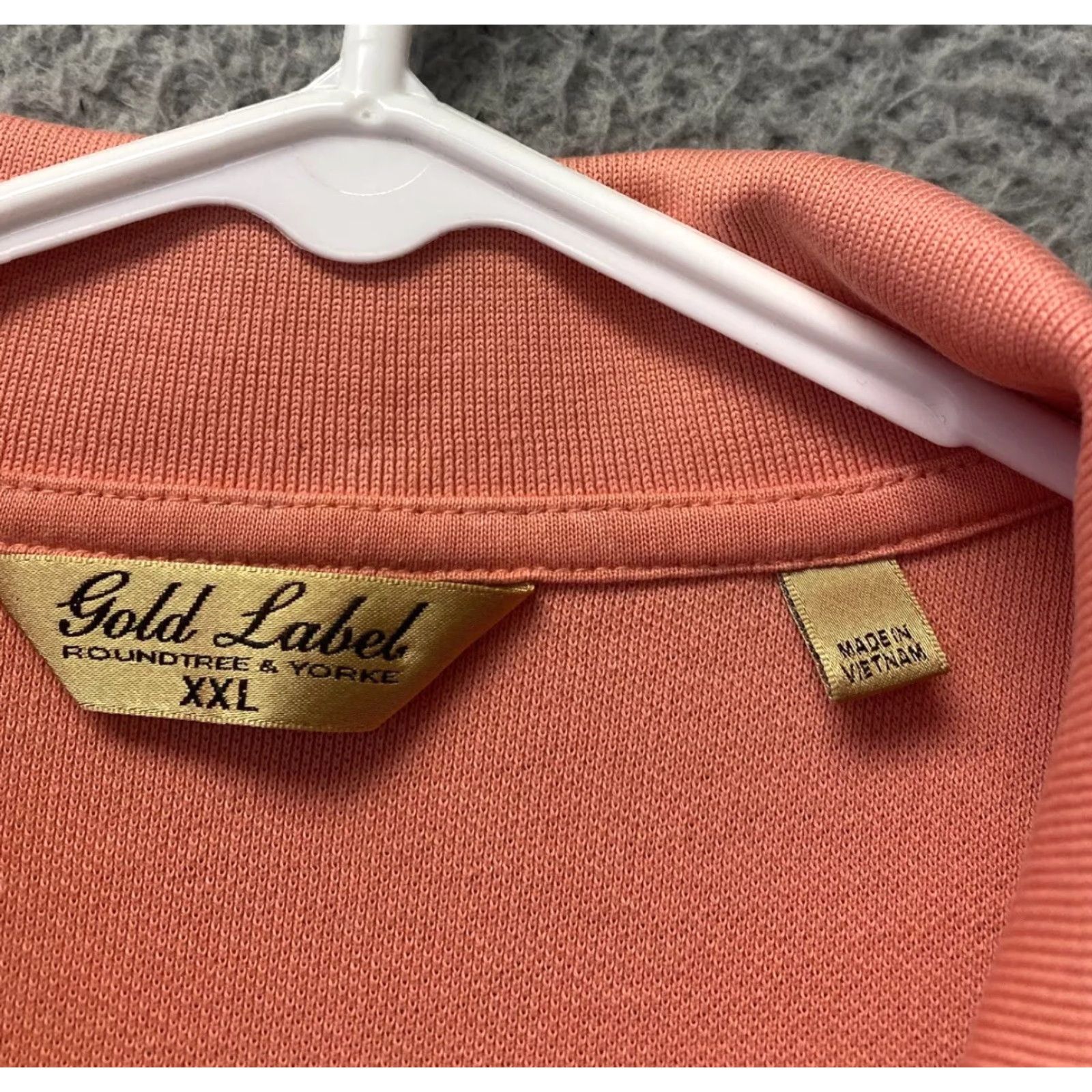 Vintage GOLD LABEL Polo Shirt Casual Men 2XL Short Sleeve Peach 100% Cotton Regular Collar Polo Shirt Mens Size US XXL / EU 58 / 5 - 3 Thumbnail