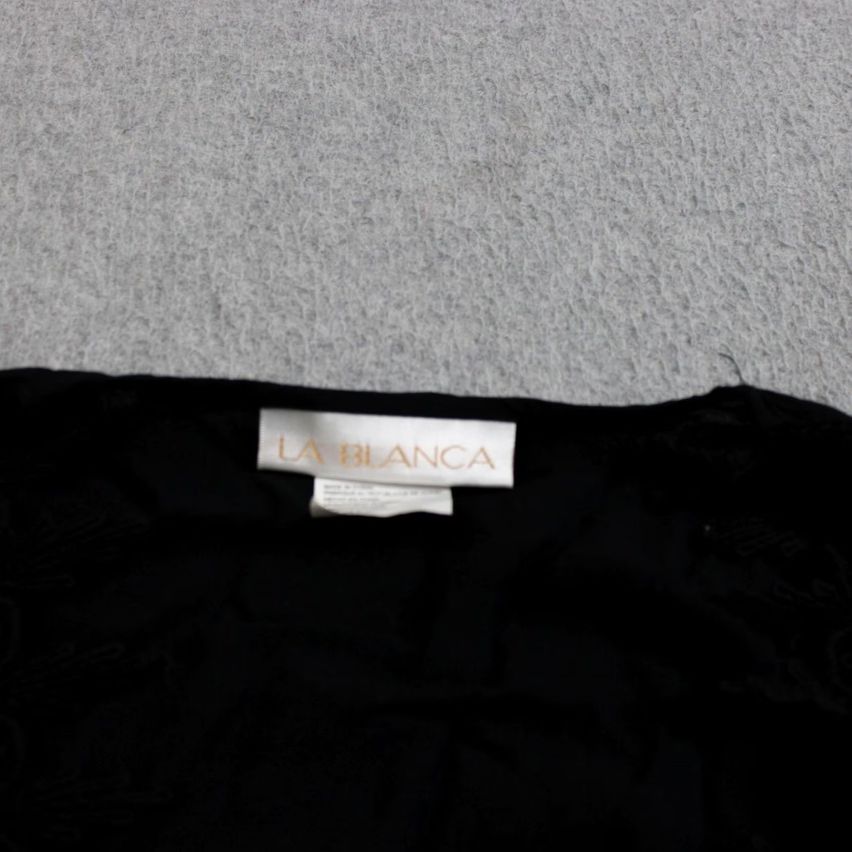 Vintage La Blanca Bikini Set Women 10 Top 12 Bottom Black High-Waisted Cover Up 3 Piece Set Beach Sauntering Swimwear Women Size L / US 10 / IT 46 - 3 Thumbnail
