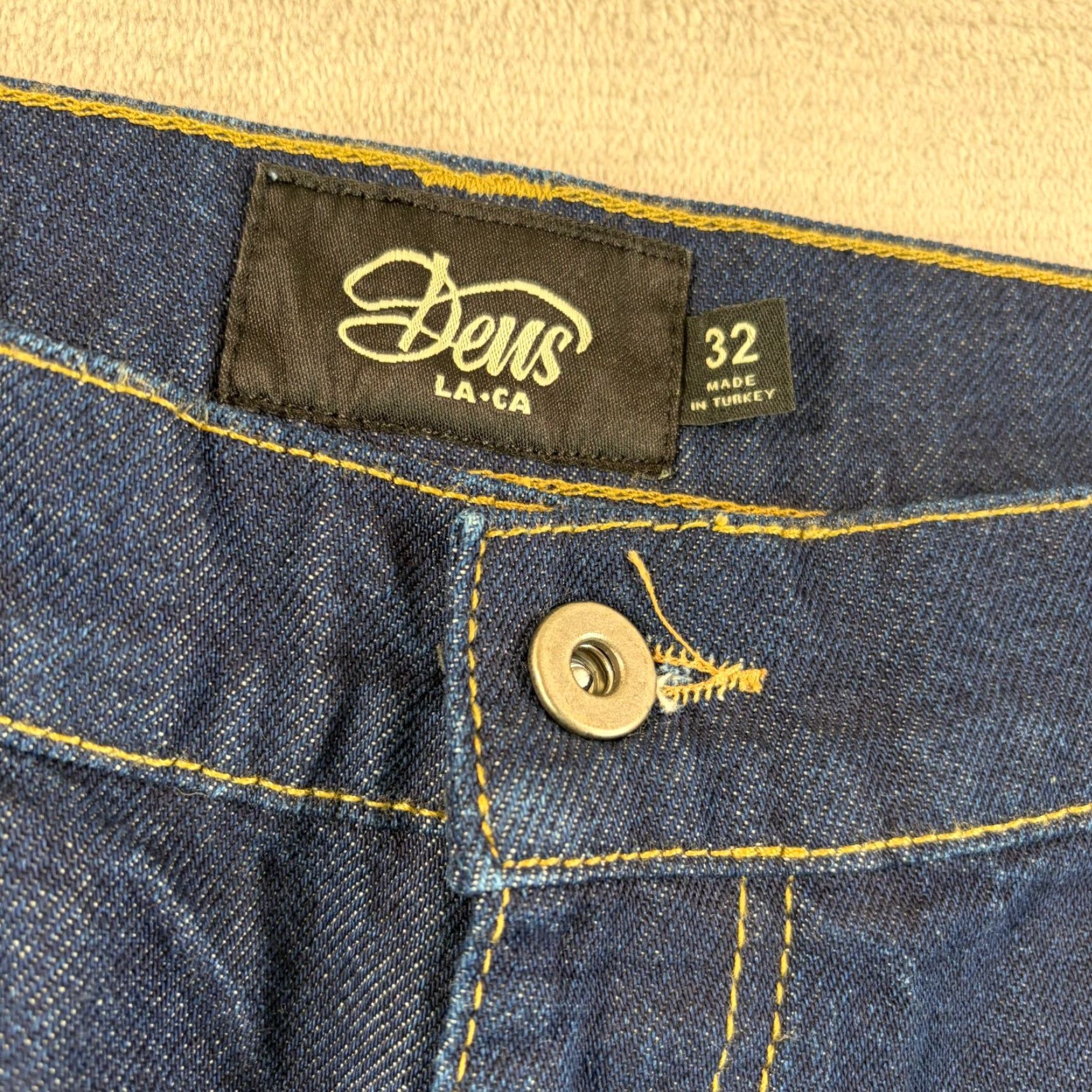 Deus Ex Machina Deus Ex Machina Jeans Blue 32x30.5 Relaxed Baggy Straight Logo Pocket Zip Button Denim Shirt? Size US 32 / EU 48 - 2 Thumbnail