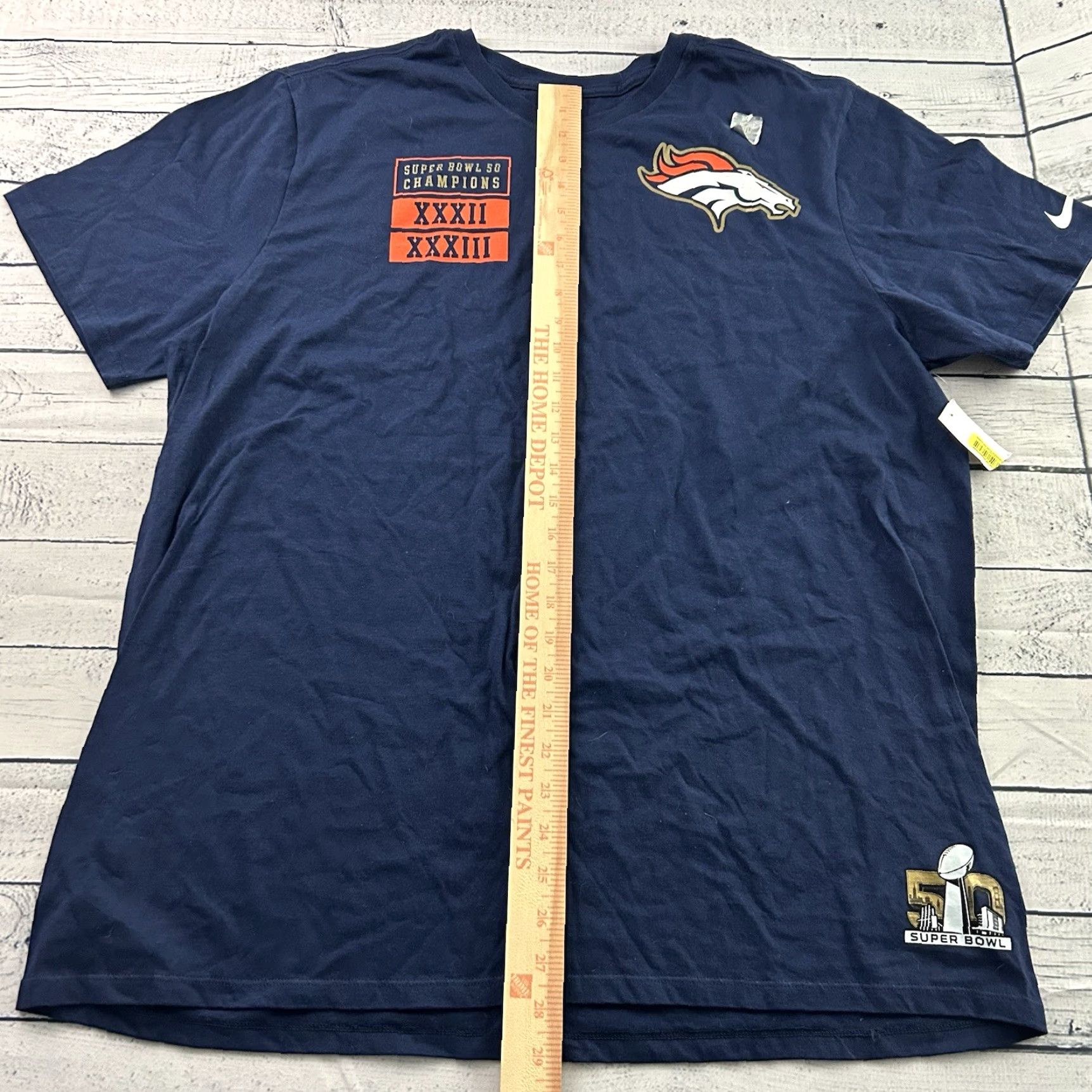 Nike Nike Denver Broncos SuperBowl Champions Short Sleeve T Shirt XXL Blue Mens Size US XXL / EU 58 / 5 - 3 Thumbnail