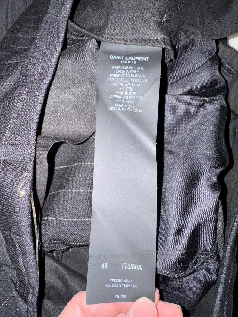 Saint Laurent Paris Saint Laurent Paris Black Gold Dress Pants Size US 32 / EU 48 - 6 Thumbnail