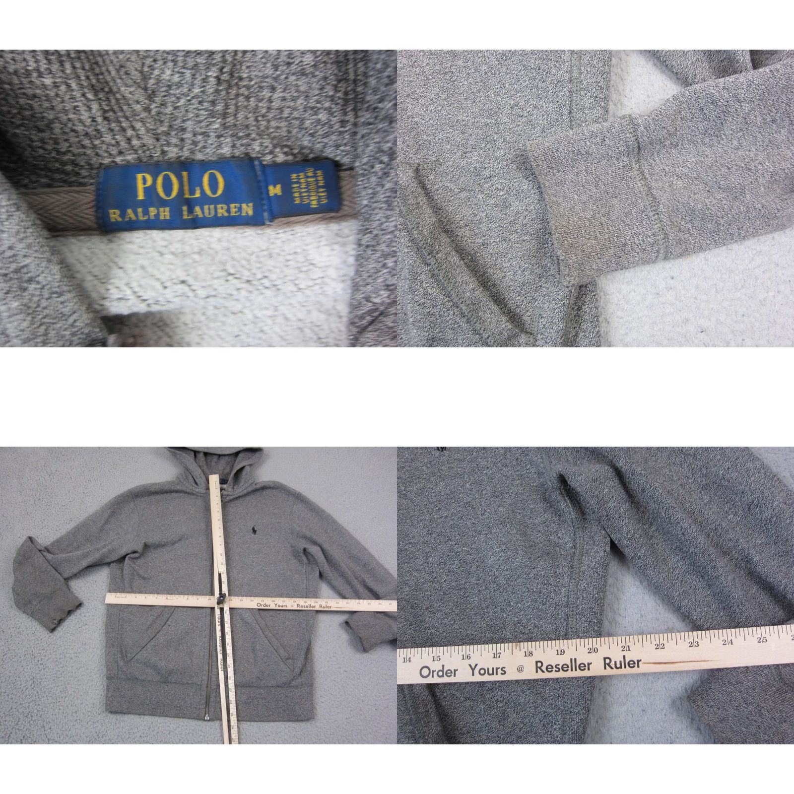 Polo Ralph Lauren Polo Ralph Lauren Hoodie Mens M Gray Black Pony Full Zip Fleece Sweatshirt Regular Size Medium Hooded Logo Zipper Pockets 90s Classic Vintage? Size US M / EU 48-50 / 2 - 8 Thumbnail