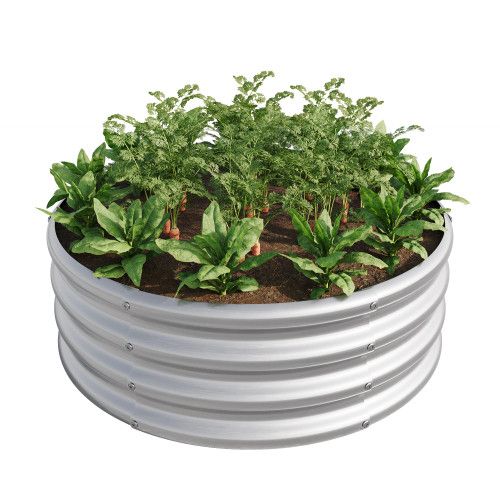 Designer × Homemade 32.08*11.4" Tall Round Raised Garedn Bed, Metal Raised Beds Size US L / EU 52-54 / 3 - 1 Thumbnail