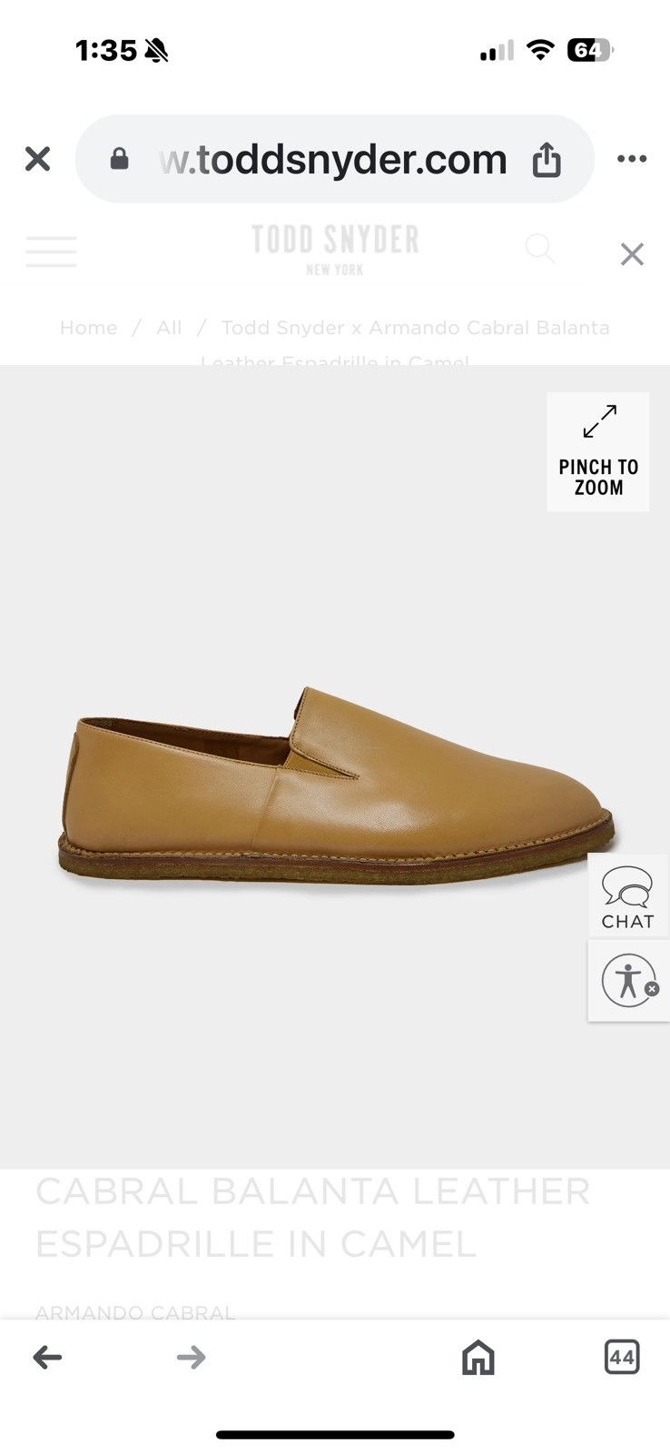 Armando Cabral Todd Snyder x Armando Cabral Balanta Leather Espadrille Size US 9 / EU 42 - 4 Thumbnail
