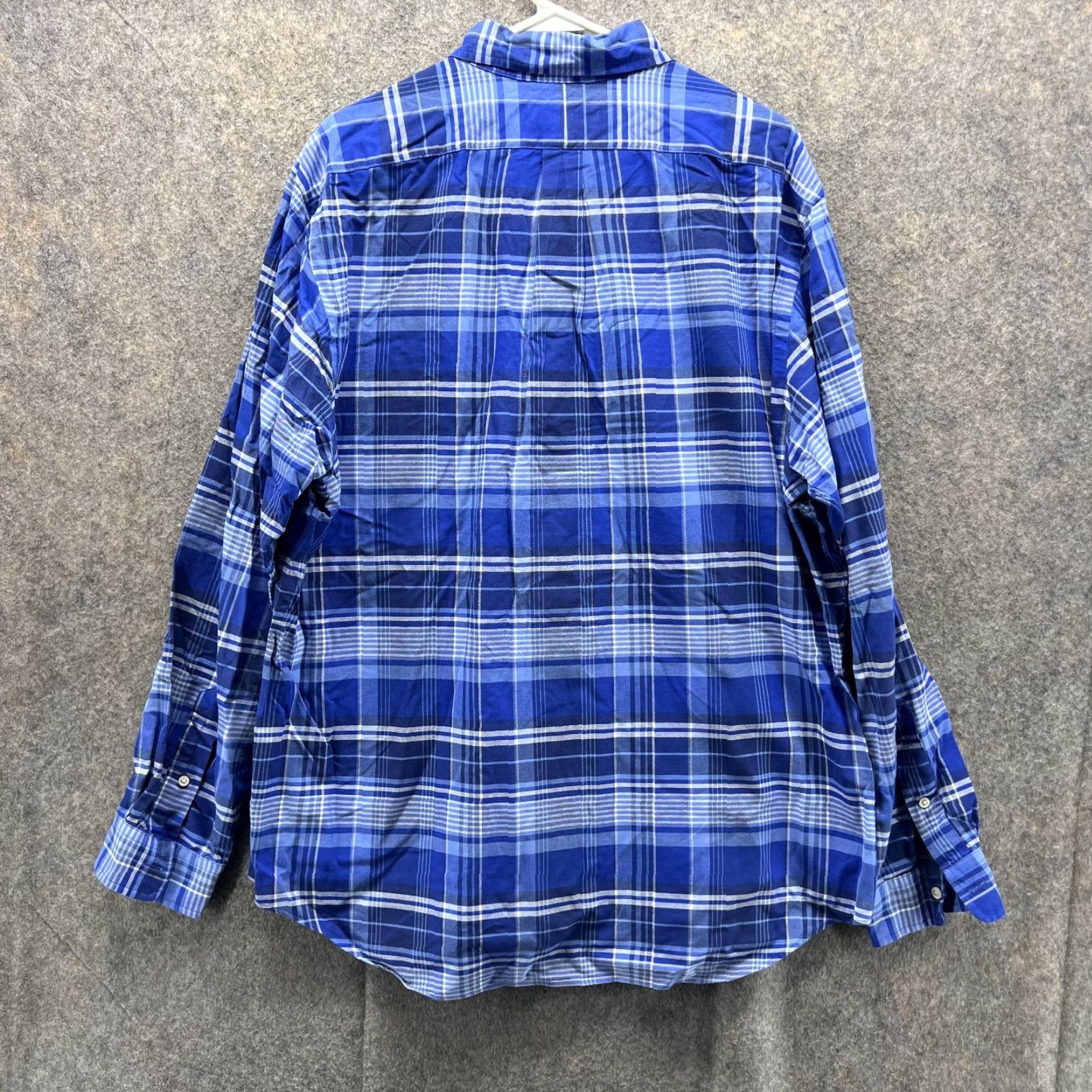 Ralph Lauren VINTAGE Ralph Lauren Shirt Men XL Blue Plaid Button-Down Casual Preppy Pony vtg Size US XL / EU 56 / 4 - 3 Thumbnail