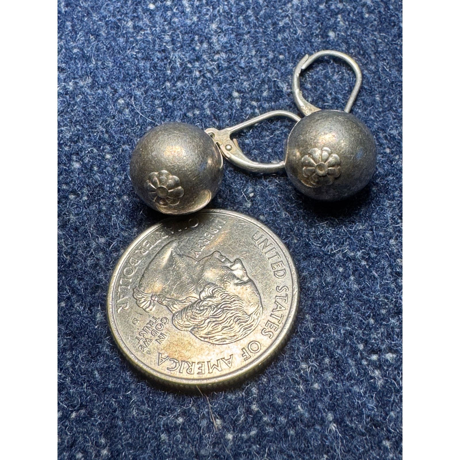 Other Sterling Silver Bench Bead Lever Back Earrings Size ONE SIZE - 3 Thumbnail