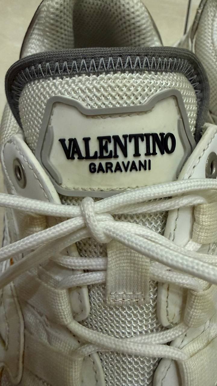 Valentino Valentino White Leather And Fabric Climbers Sneakers Size 39 Size US 8 / IT 38 - 5 Thumbnail