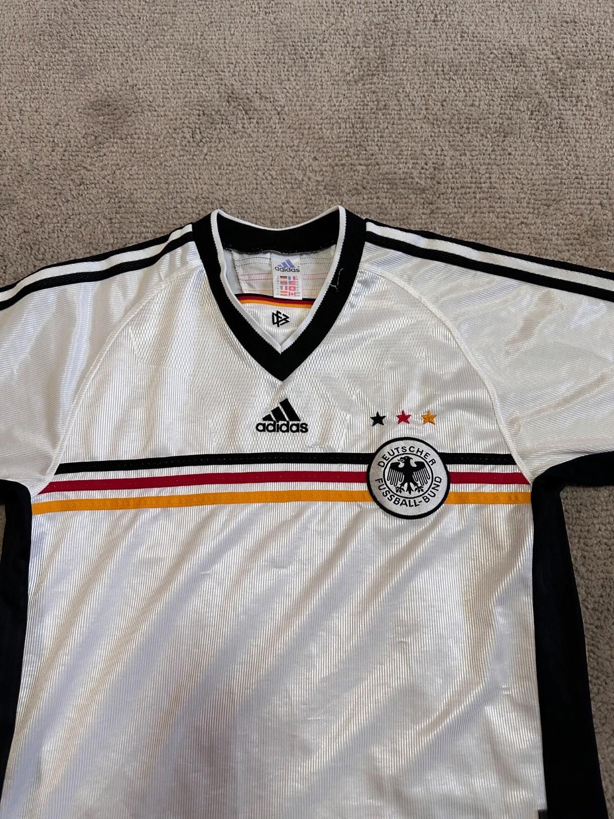 Adidas 1998/1999 FOOTBALL GERMANY SHIRT ADIDAS JERSEY VINTAGE SZ M Size US M / EU 48-50 / 2 - 3 Thumbnail