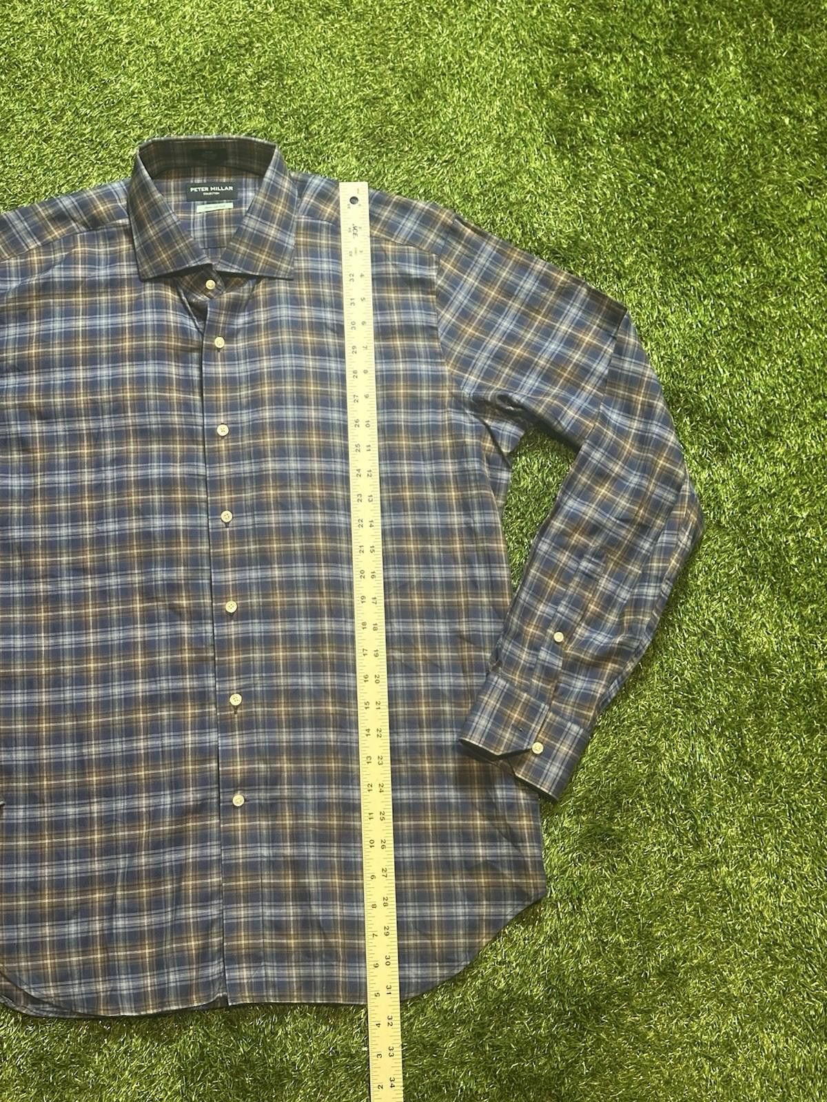 Peter Millar PETER MILLAR MENS PLAID WINTER SOFT TWILL BUTTON UP size L Size US L / EU 52-54 / 3 - 2 Thumbnail