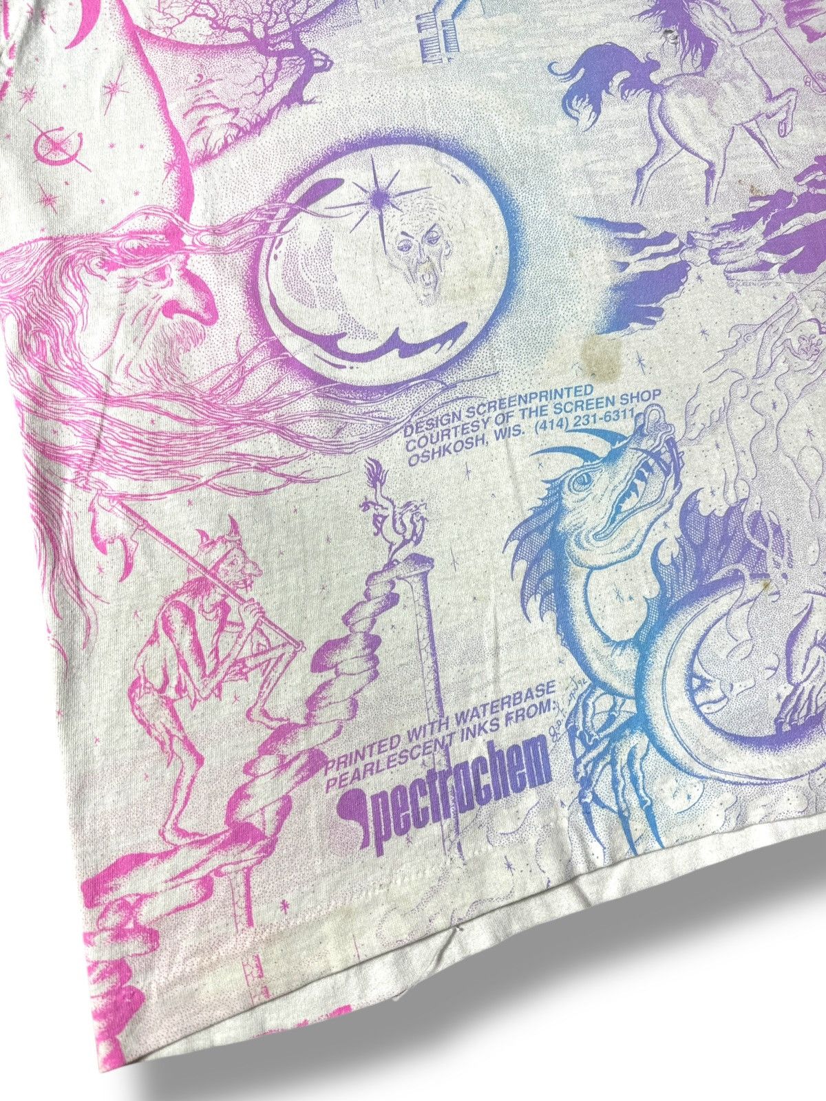 Magical Design × Vintage *RARE* 90w VINTAGE MYTHICAL FANTASY WIZARDS MAGIC AOP TEE Size US XL / EU 56 / 4 - 6 Thumbnail