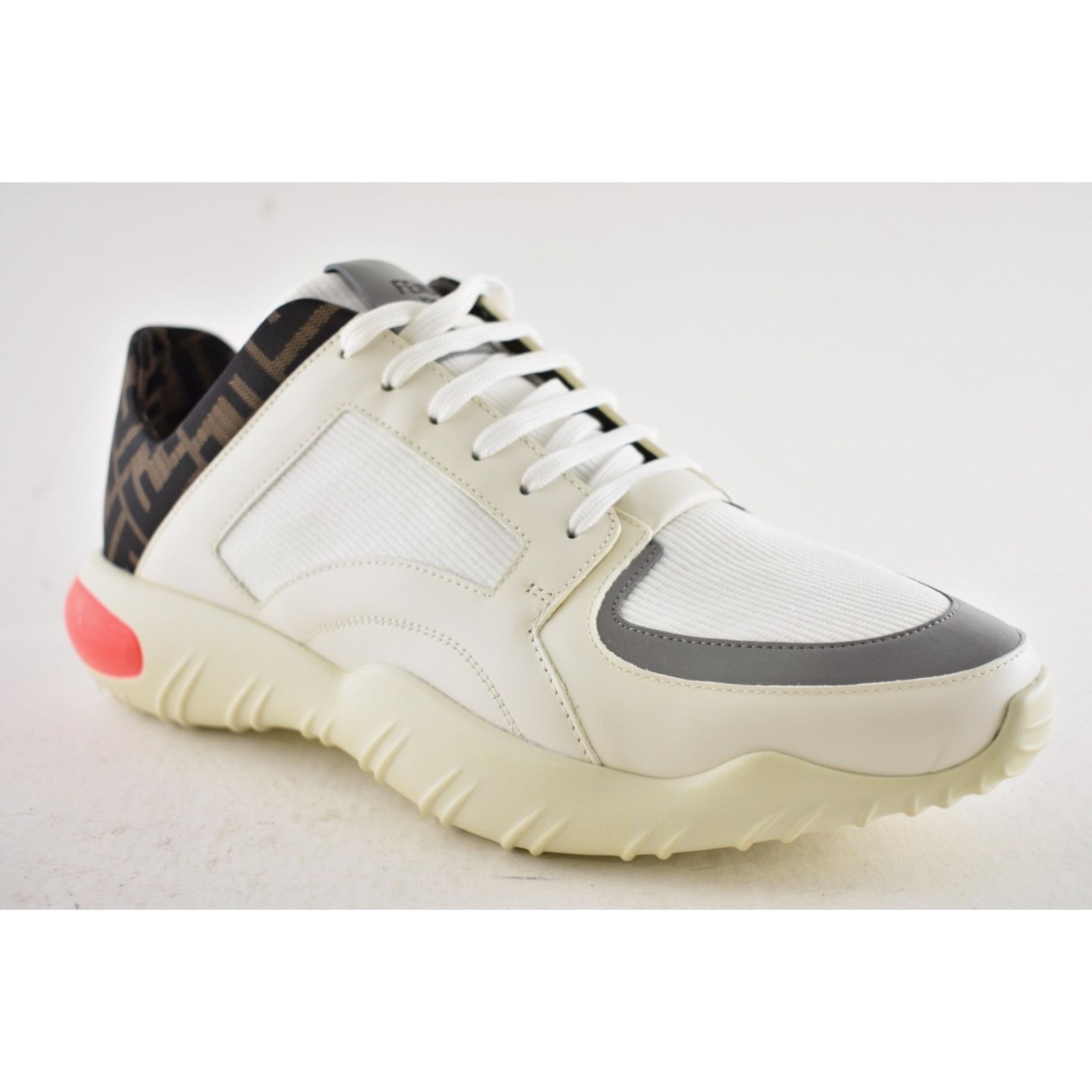 Fendi Fendi Mens White FF Logo Sneaker Flat Trainer US 10.5 Size US 10.5 / EU 43-44 - 4 Thumbnail