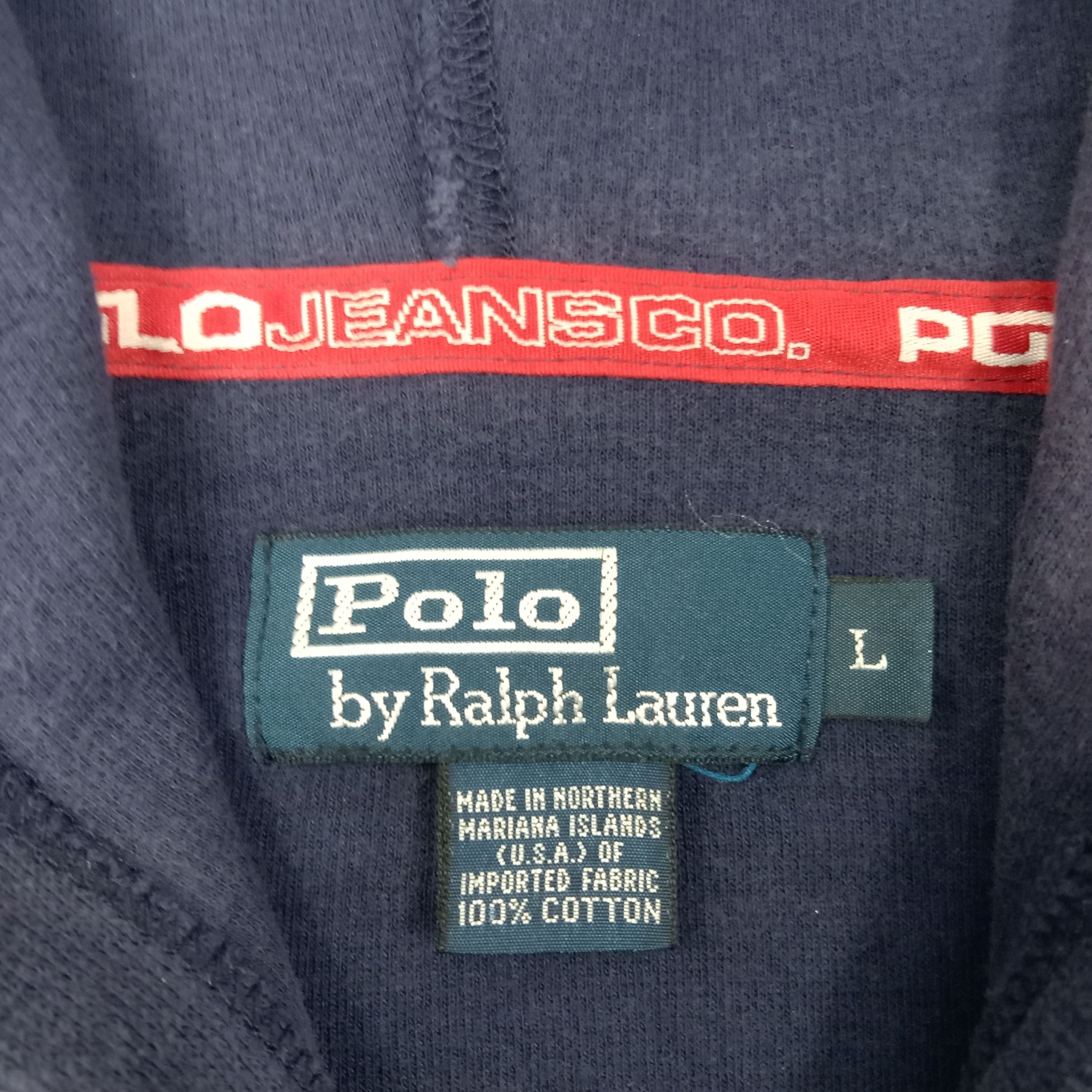 Polo Ralph Lauren Polo Ralph Lauren Big Logo Zipper Jacket Hoodie C253N18 Size US L / EU 52-54 / 3 - 3 Thumbnail